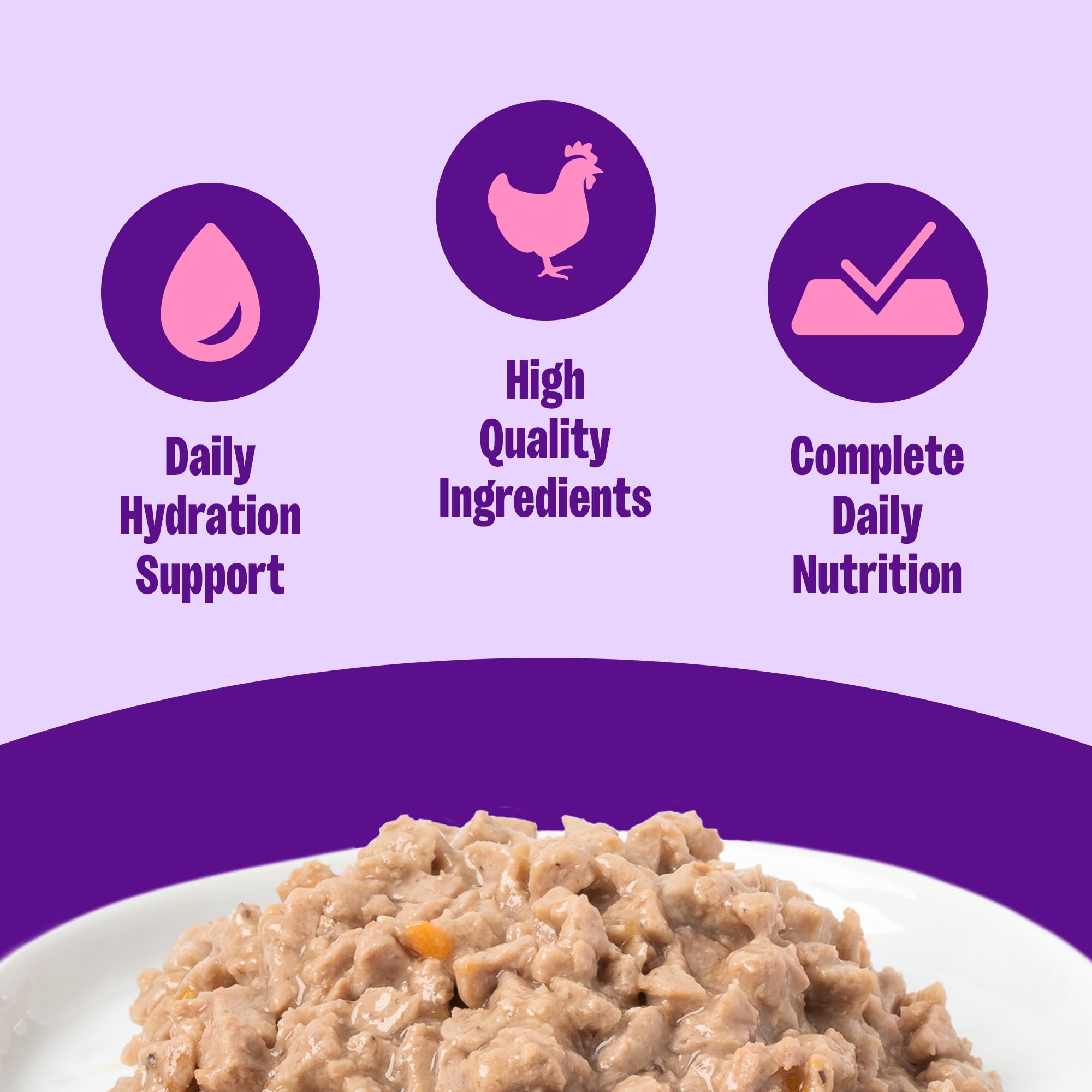 Wellness Chat: petits morceaux de poulet en conserve, texture appétissante pour le repas.