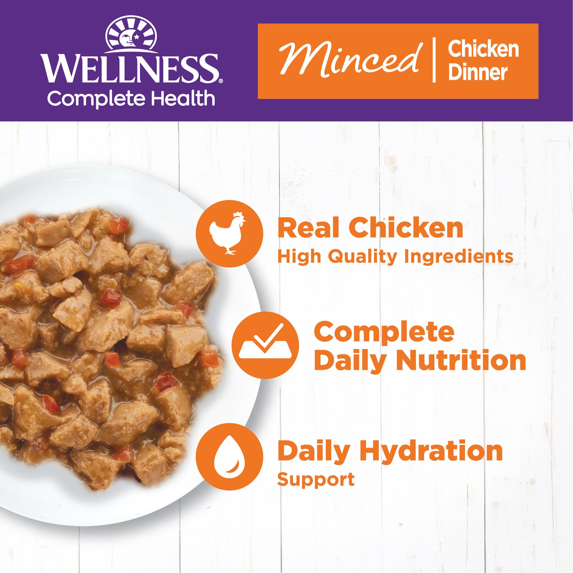 Wellness chat poulet haché dîner petits morceaux: morceaux fins pour une dégustation agréable.