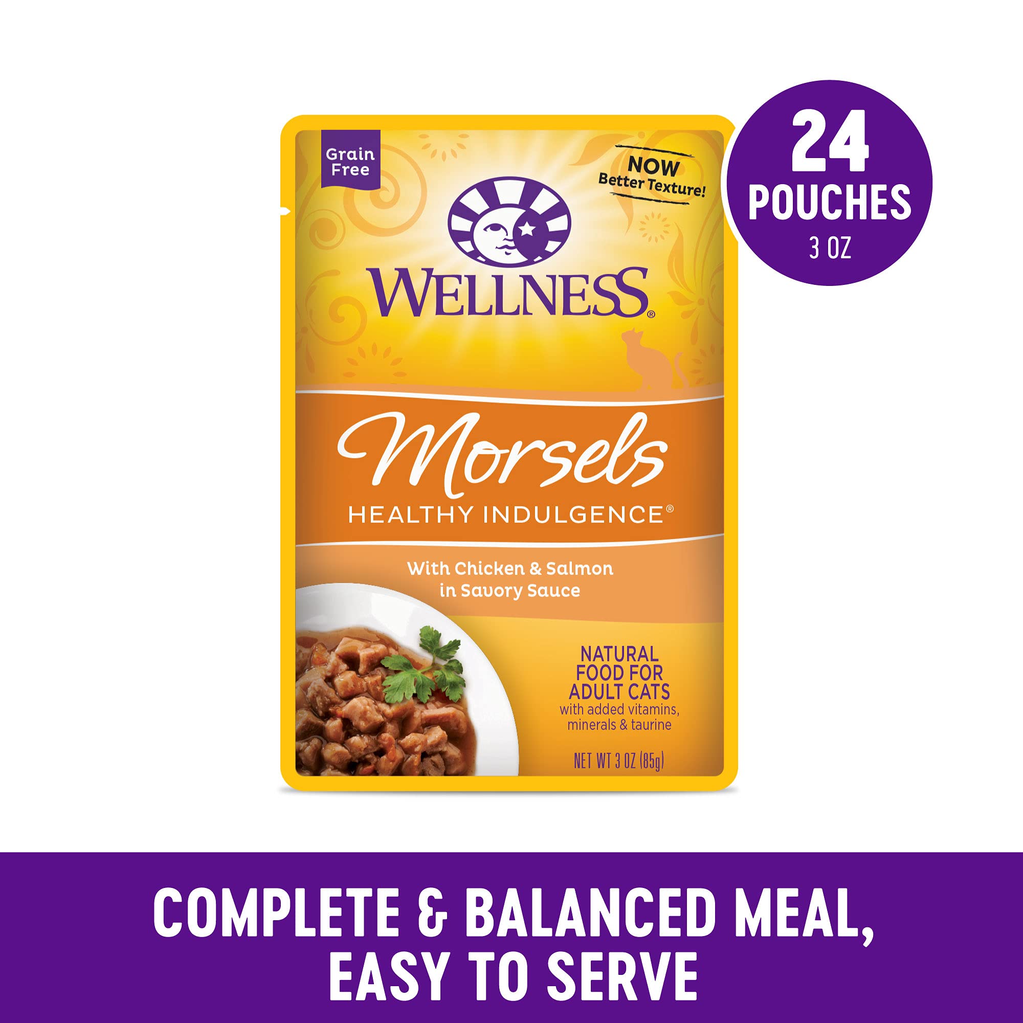 Nutrition complète Wellness chat sans céréales, sachet naturel et savoureux