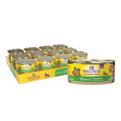 Wellness Chat Santé Dinde Entrée Mince: boîte 5,5 oz pack 24, texture riche en protéines.