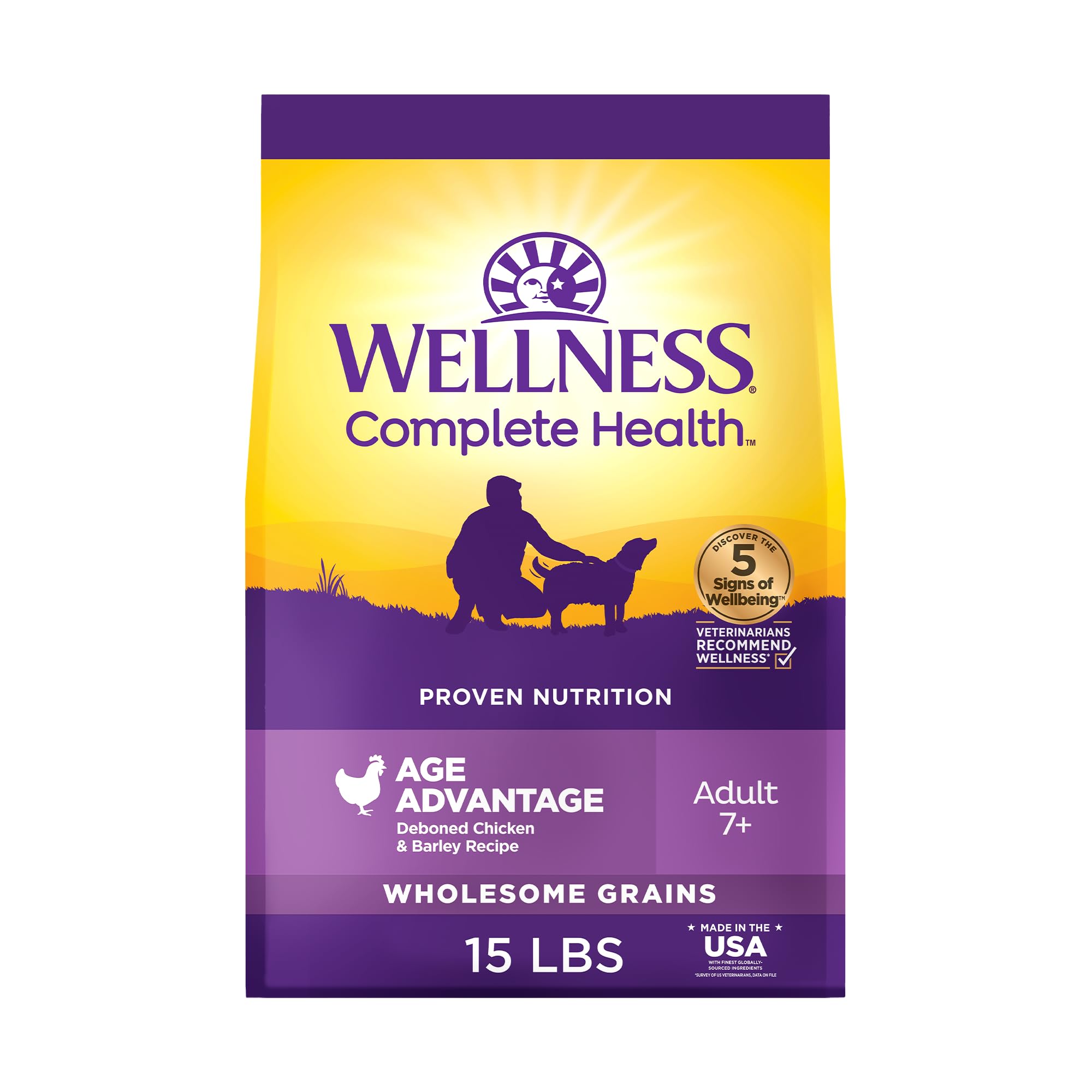 Wellness croquettes senior poulet et orge – soutien nutritionnel quotidien