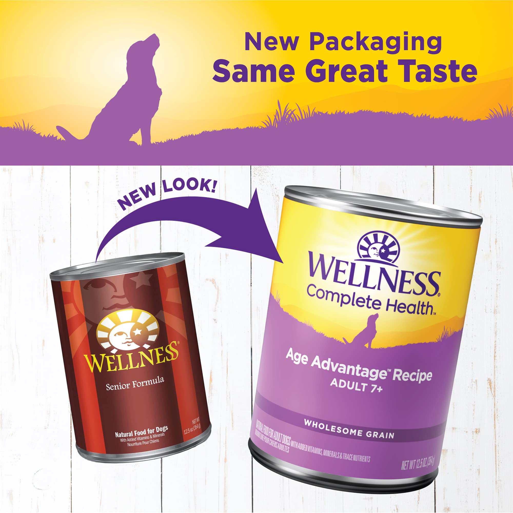Wellness Complete Health: bol pour chien senior, portion pratique pour repas équilibré.