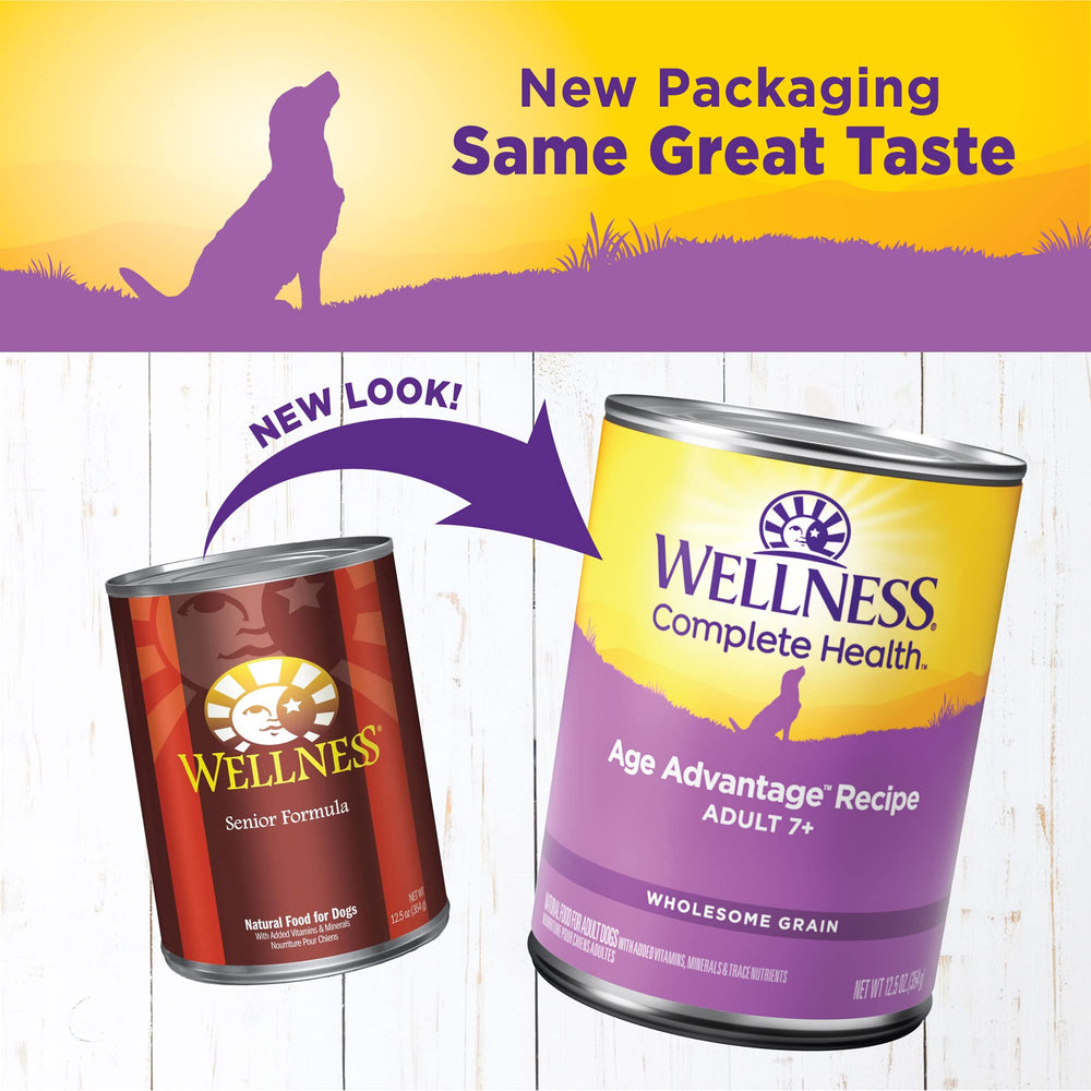 Wellness Complete Health: bol pour chien senior, portion pratique pour repas équilibré.