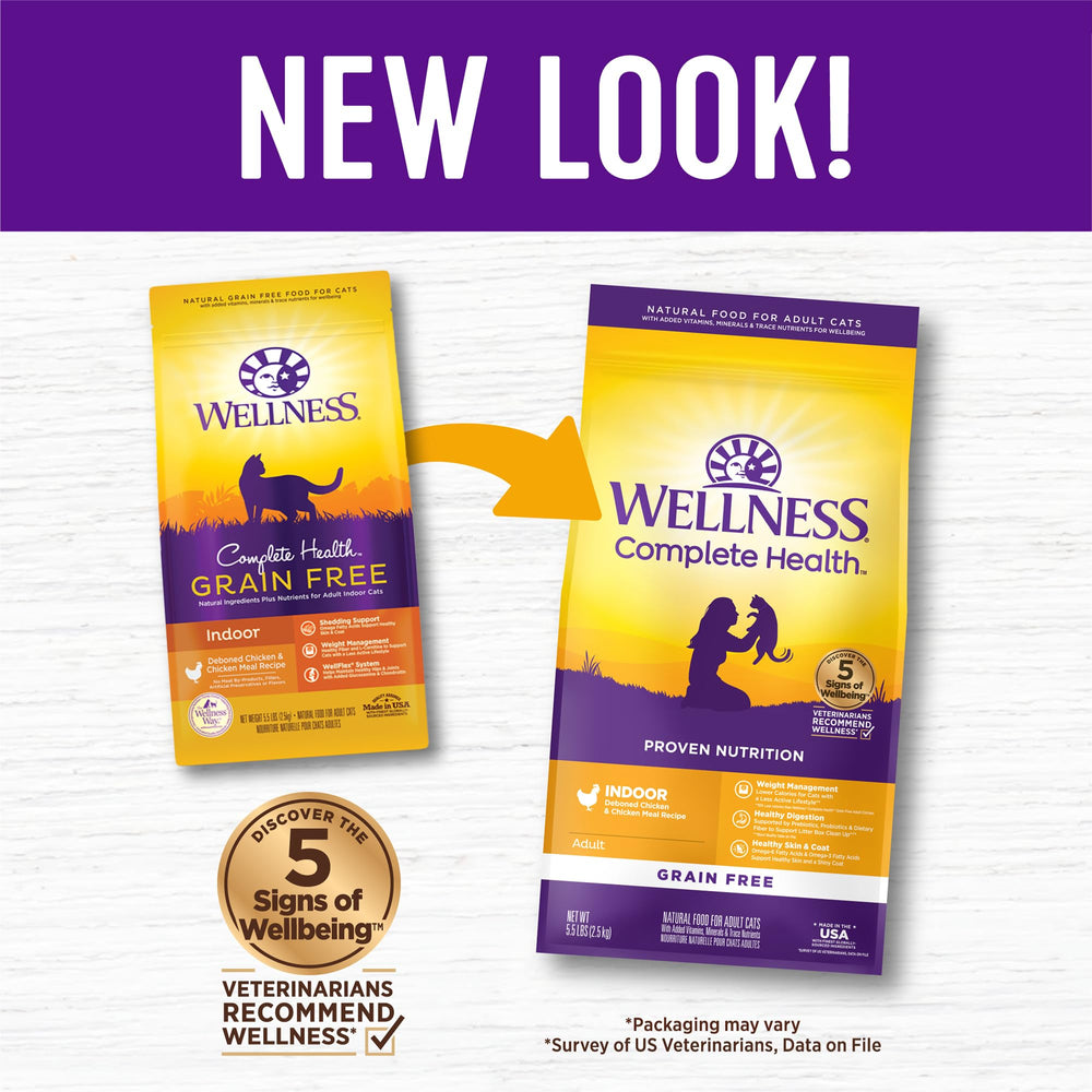 Wellness Complete Health: pelage brillant du chat après ingestion du poulet.