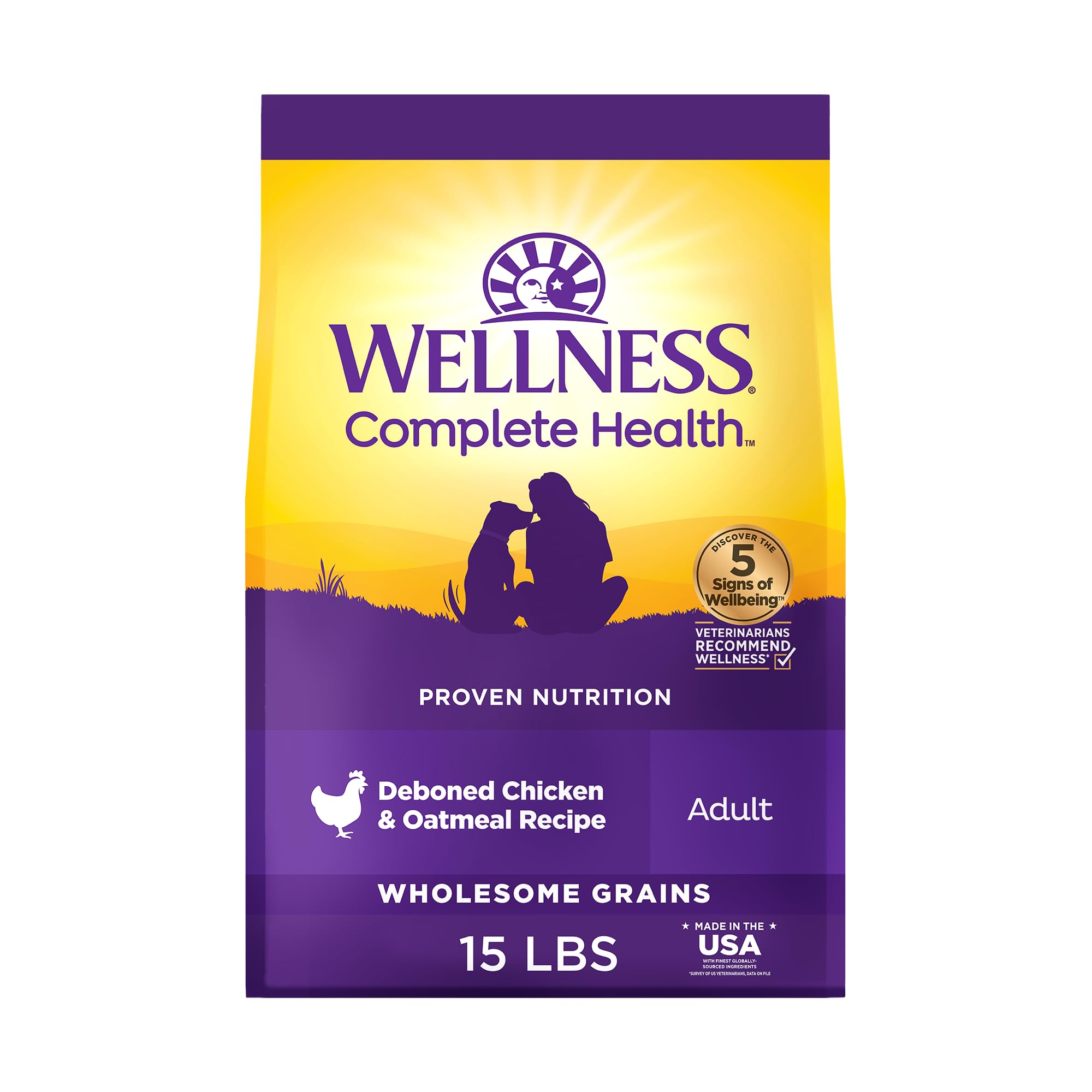 Wellness Complete Health: croquettes poulet et avoine pour chien adulte