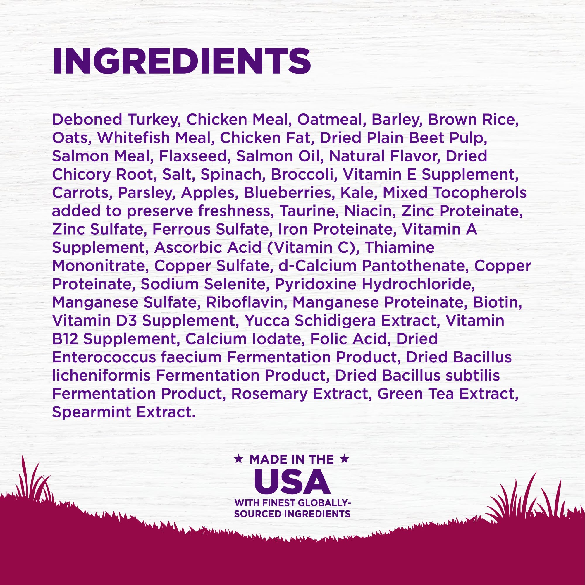 Fabriqué aux États-Unis avec des ingrédients de qualité.