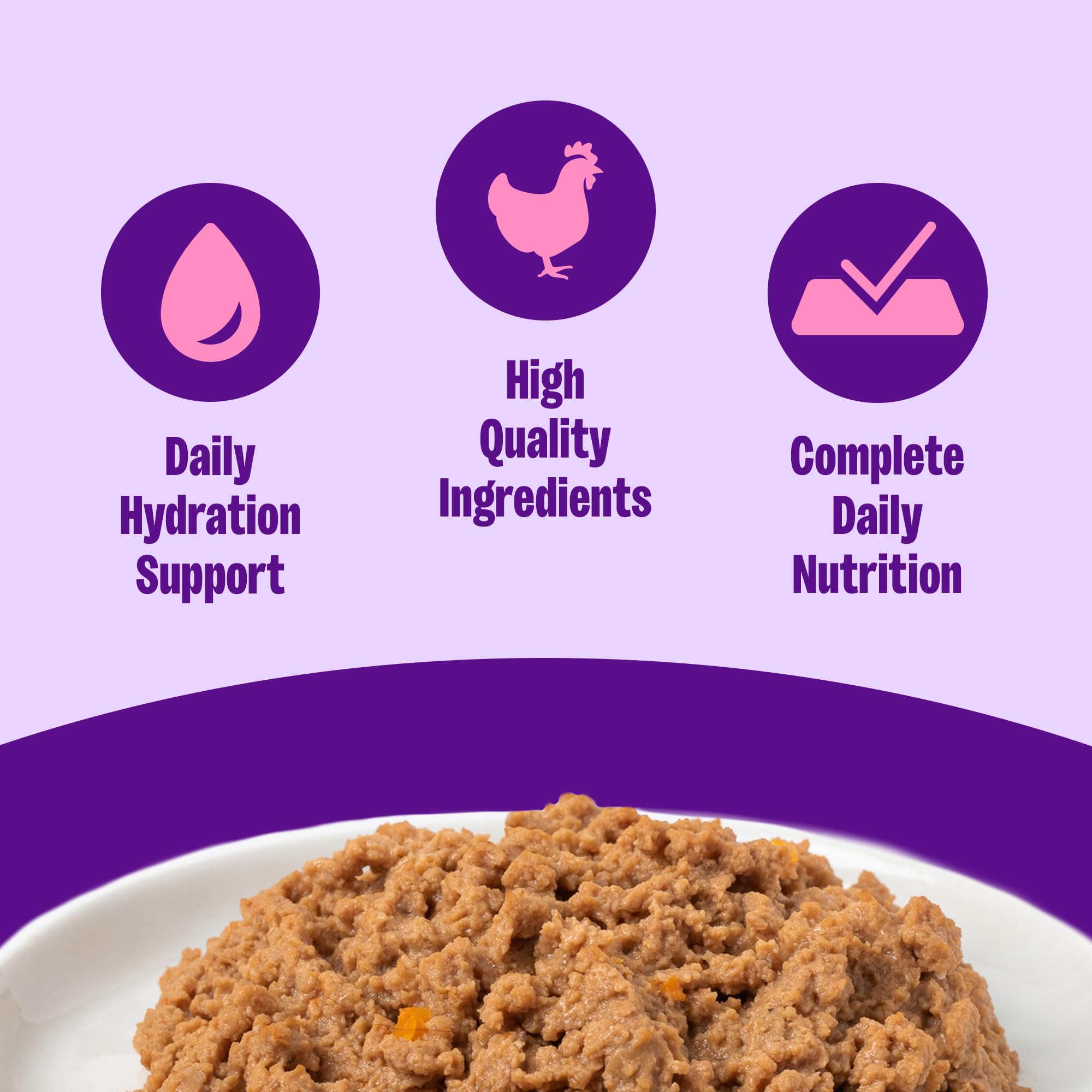 Wellness Complete Health Pâté pour chat adulte dans bol, service pratique pour repas quotidien