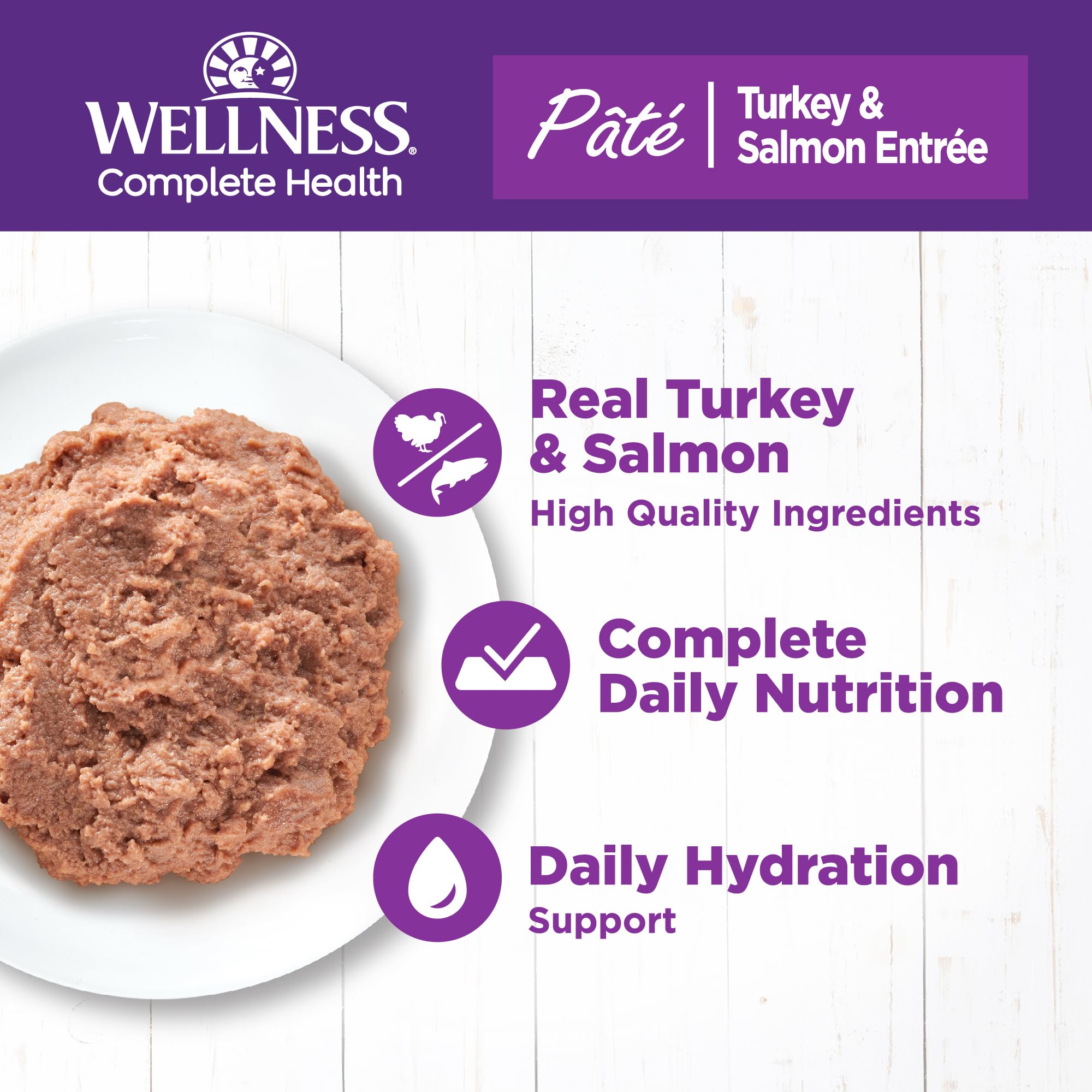 Wellness Complete Health Pate chat adulte: texture lisse et appétissante.
