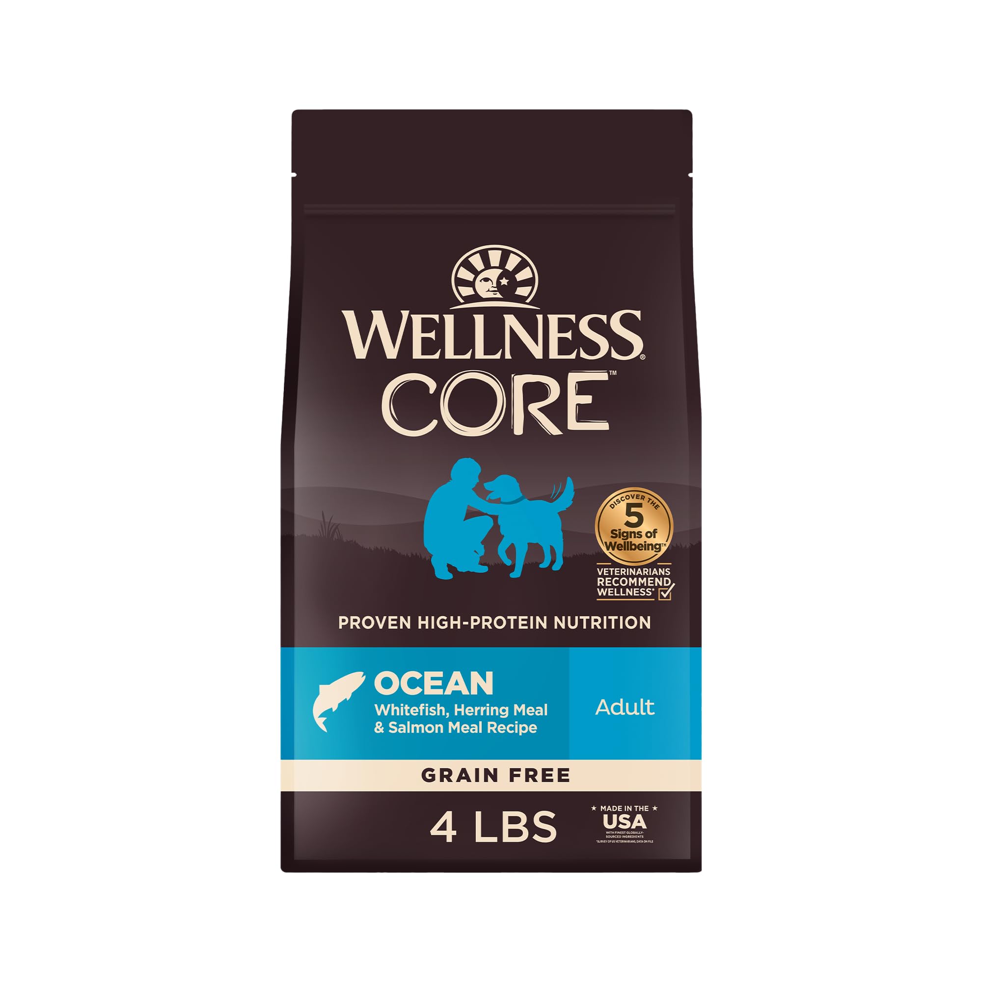 Wellness CORE croquettes poisson sans poulet pour chien adulte, sac 1,8 kg