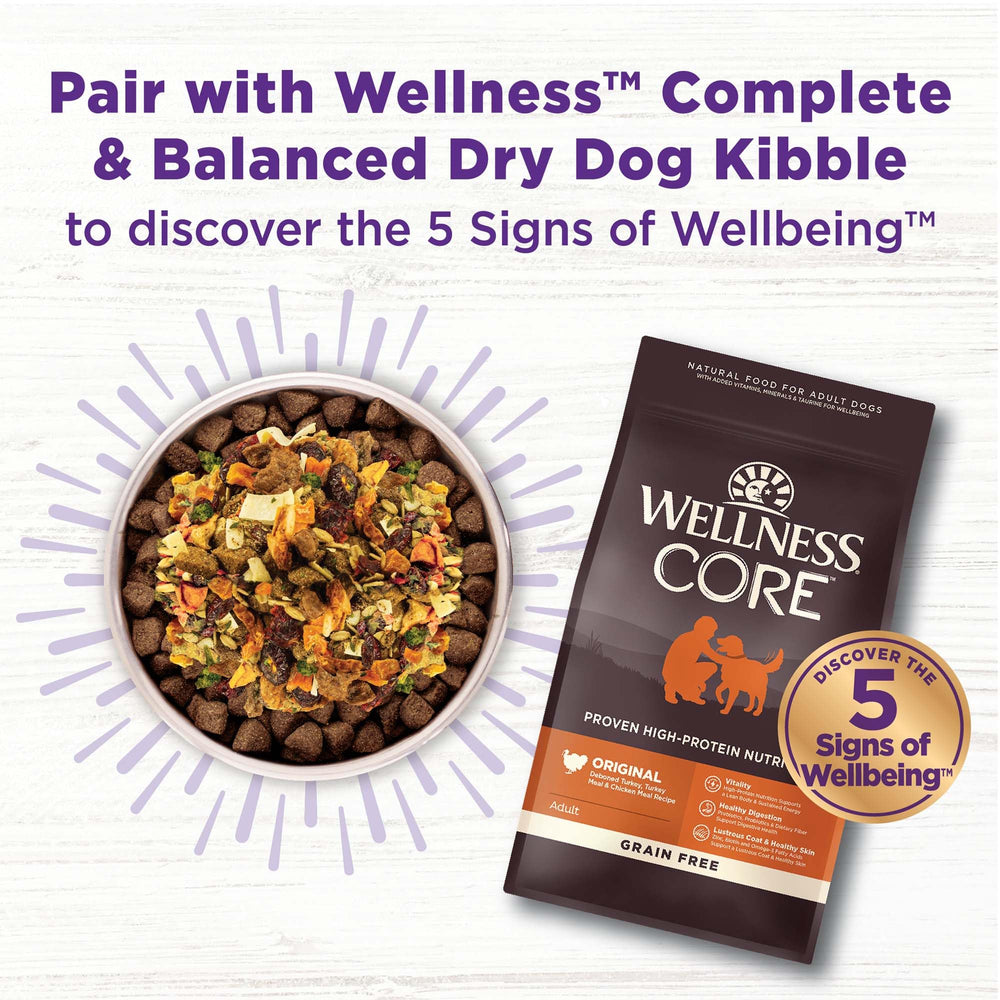 Wellness CORE Bowl Boosters fabriqué aux États‑Unis, contrôle qualité.