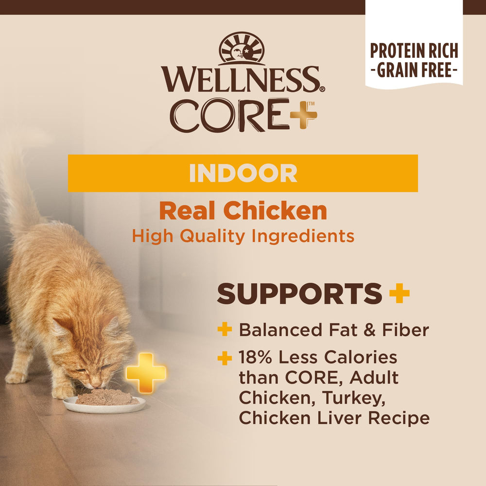 Wellness CORE+ Chat, ingrédients naturels dans le pâté poulet.