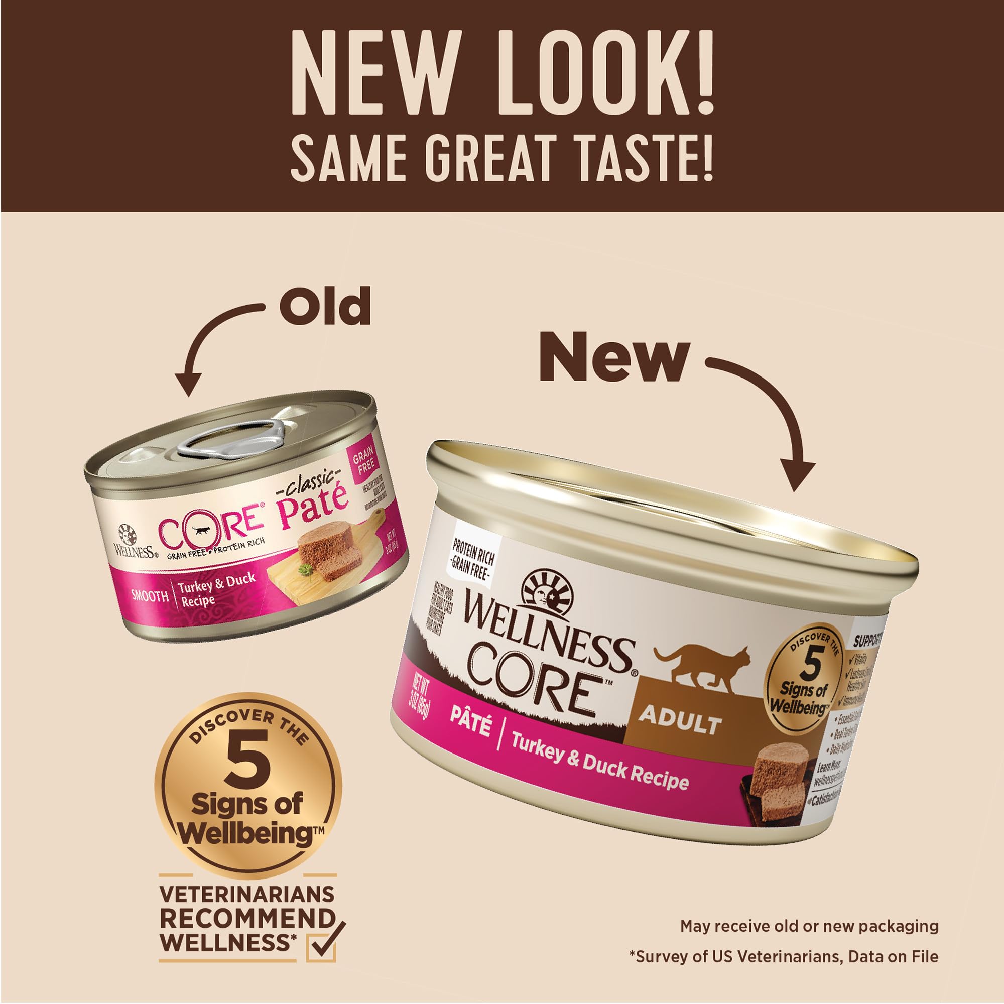 Wellness CORE Pate Chat : texture lisse et goût naturel pour une dégustation facile.