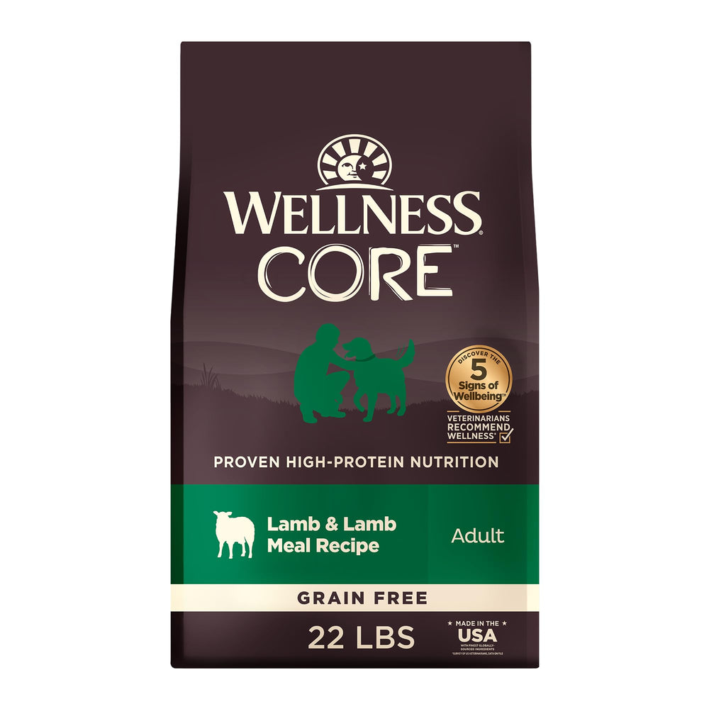 Wellness CORE chien adulte sans grains sac 22 lb, énergie et masse musculaire.