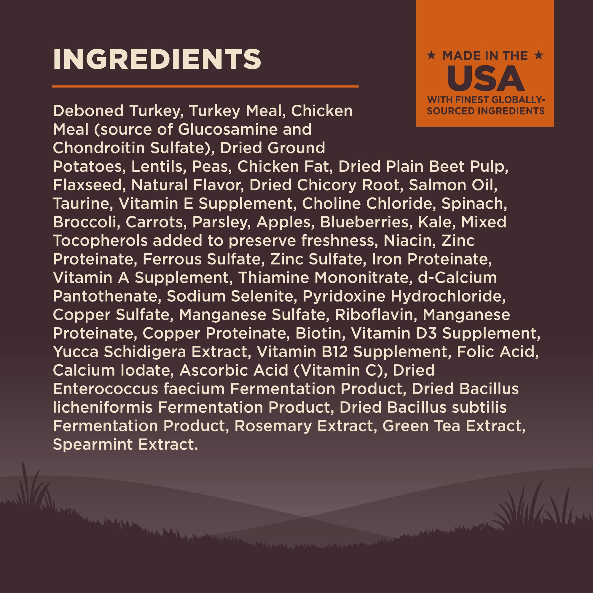 Wellness Core ingredients naturels sans additifs artificiels