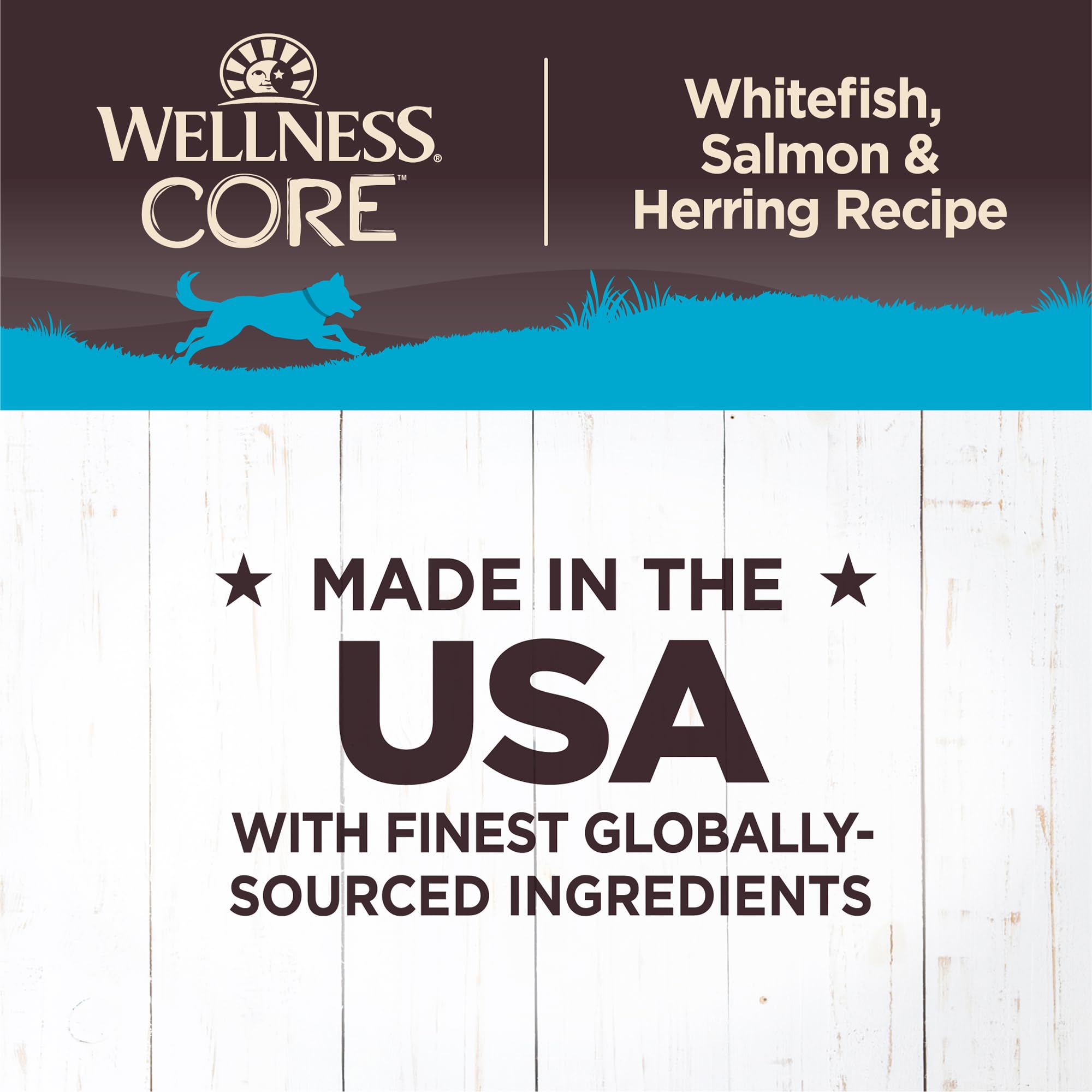 Wellness CORE conserve ingrédients naturels et riches en protéines.