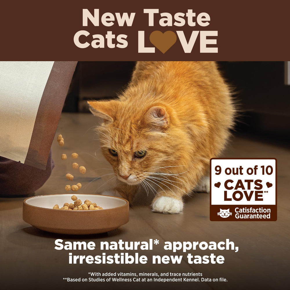 Wellness CORE+ Chat étiquette 5-lb indiquant poids et formulation
