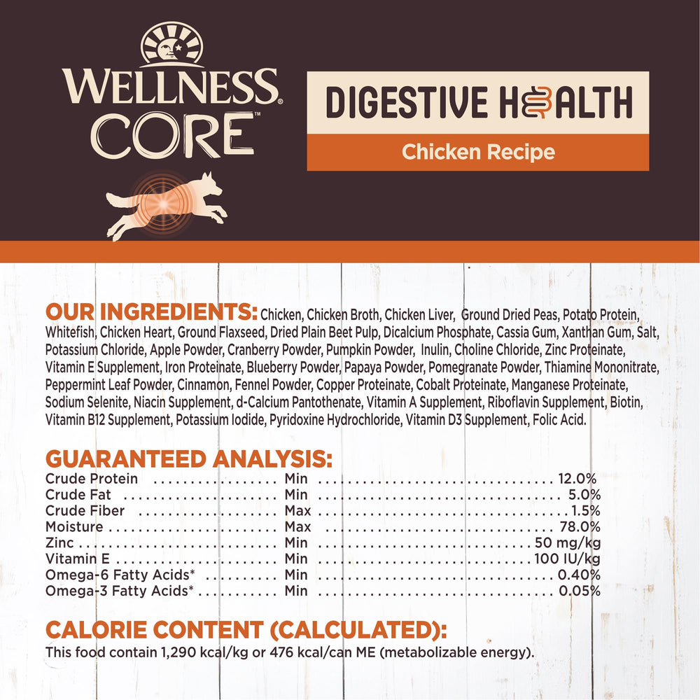 Nutrition pour immunité et pelage avec Wellness Core Digestive Health.