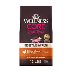 Wellness CORE Digestive Health – croquettes pour petite race, soutien digestif quotidien.