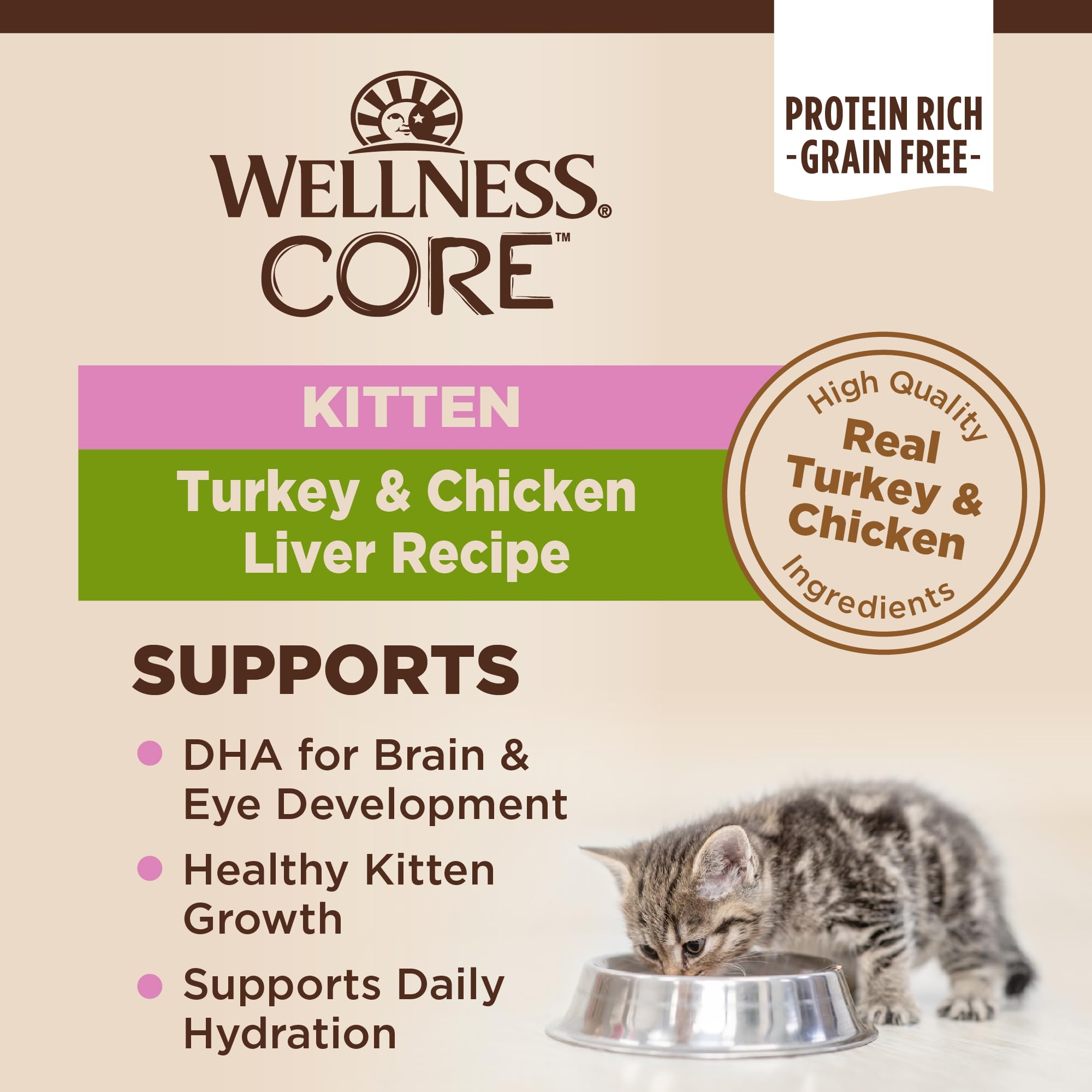 Hydratation accrue avec Wellness Core pâte humide pour chaton