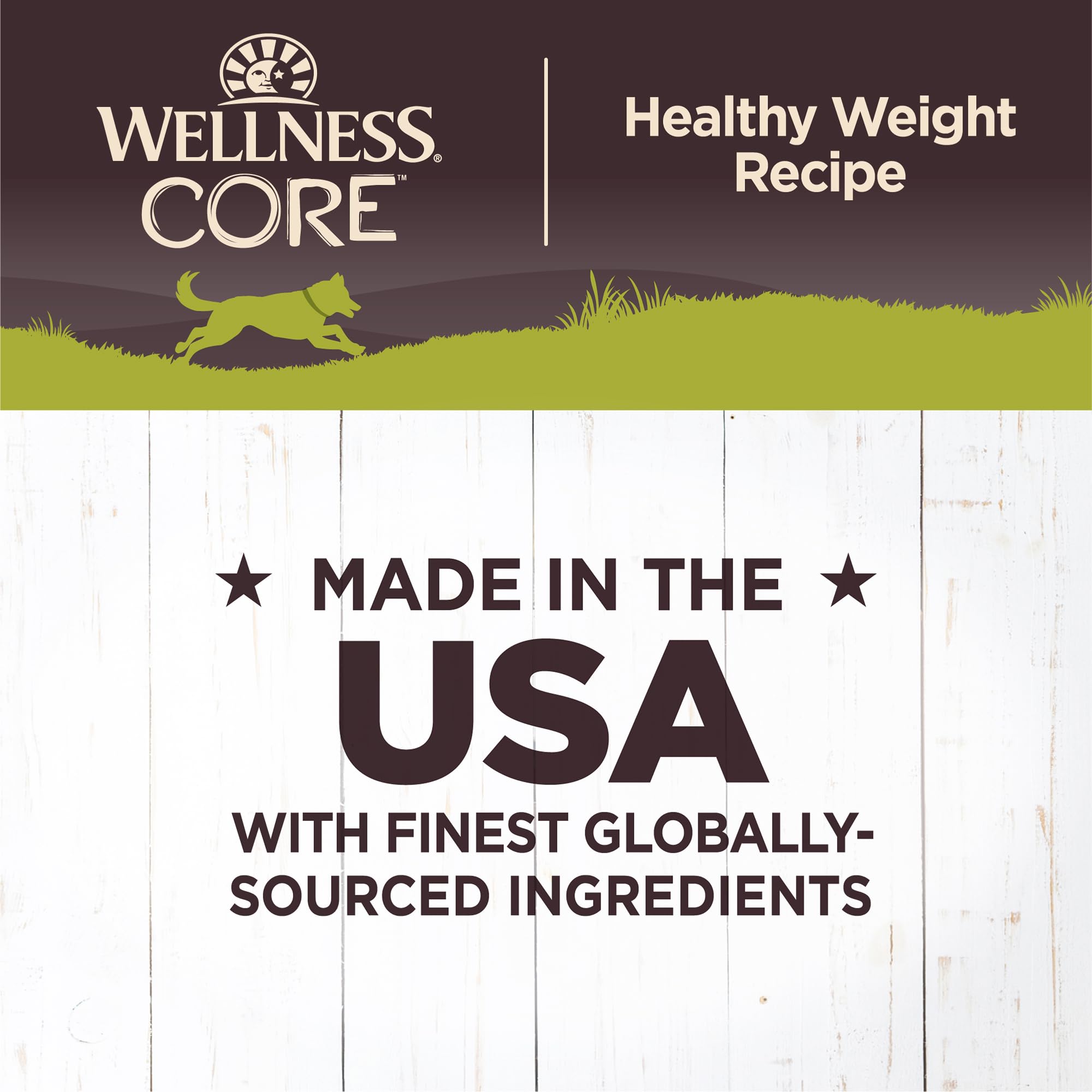 Wellness CORE – ingrédients premium sans céréales ni additifs artificiels.