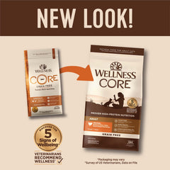 Wellness CORE oméga pour peau et poil brillants chez le chat.