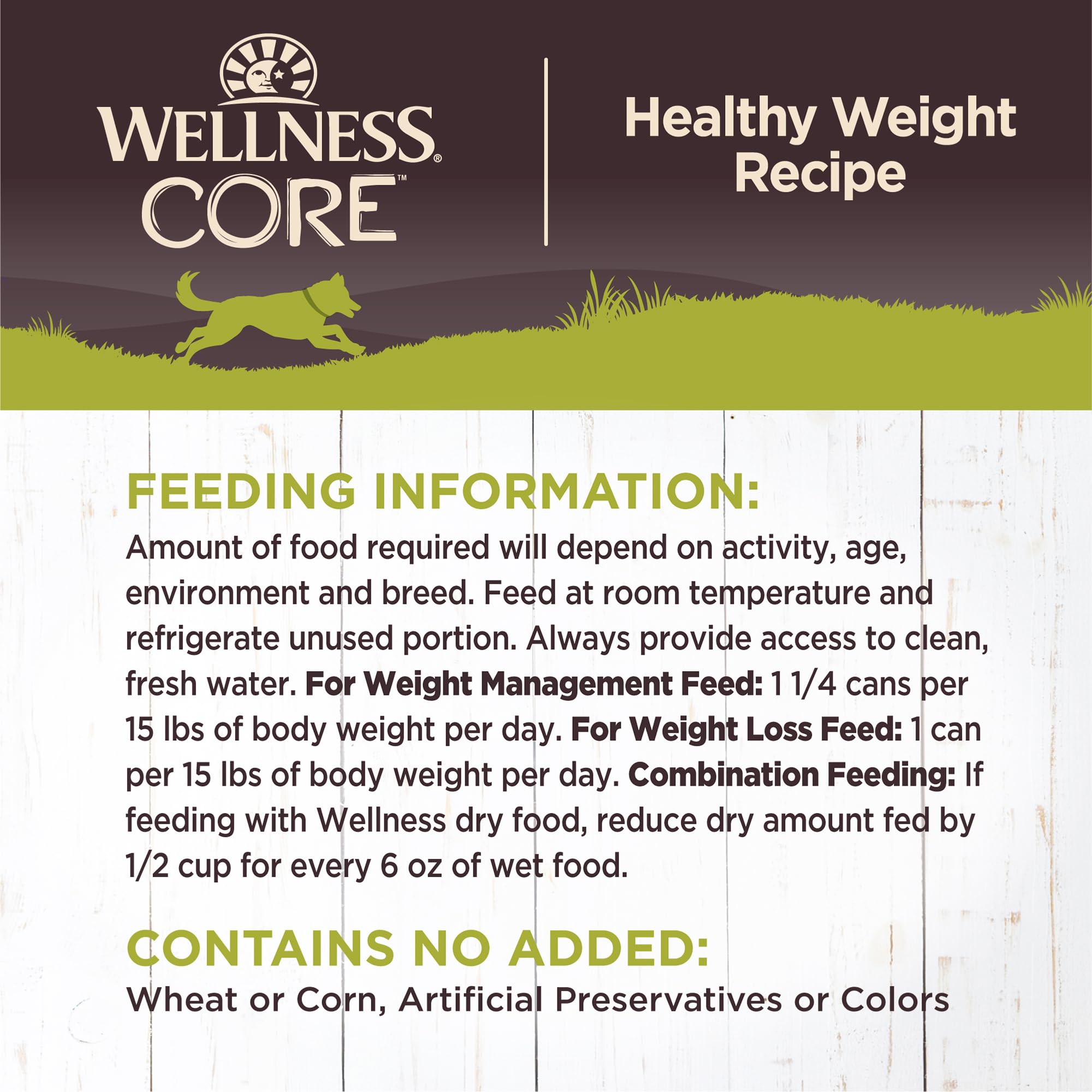 Wellness CORE – pack de 12 boîtes de 354 g, rangement facile.