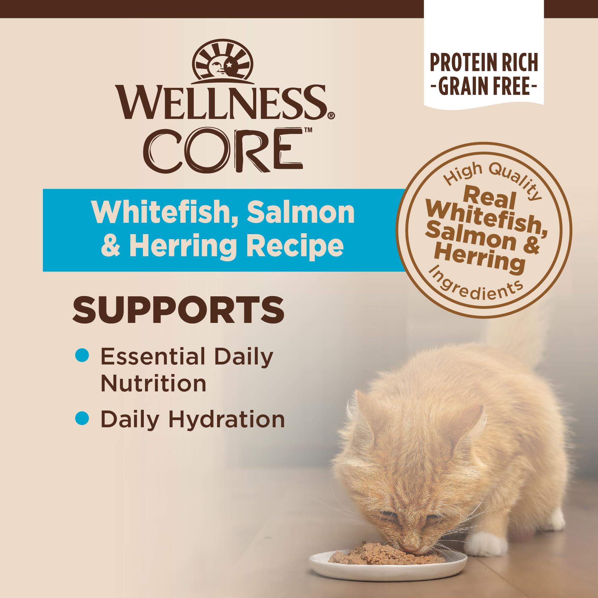 Wellness CORE Pâté Chat Adulte – Poisson Hareng, recette riche en protéines