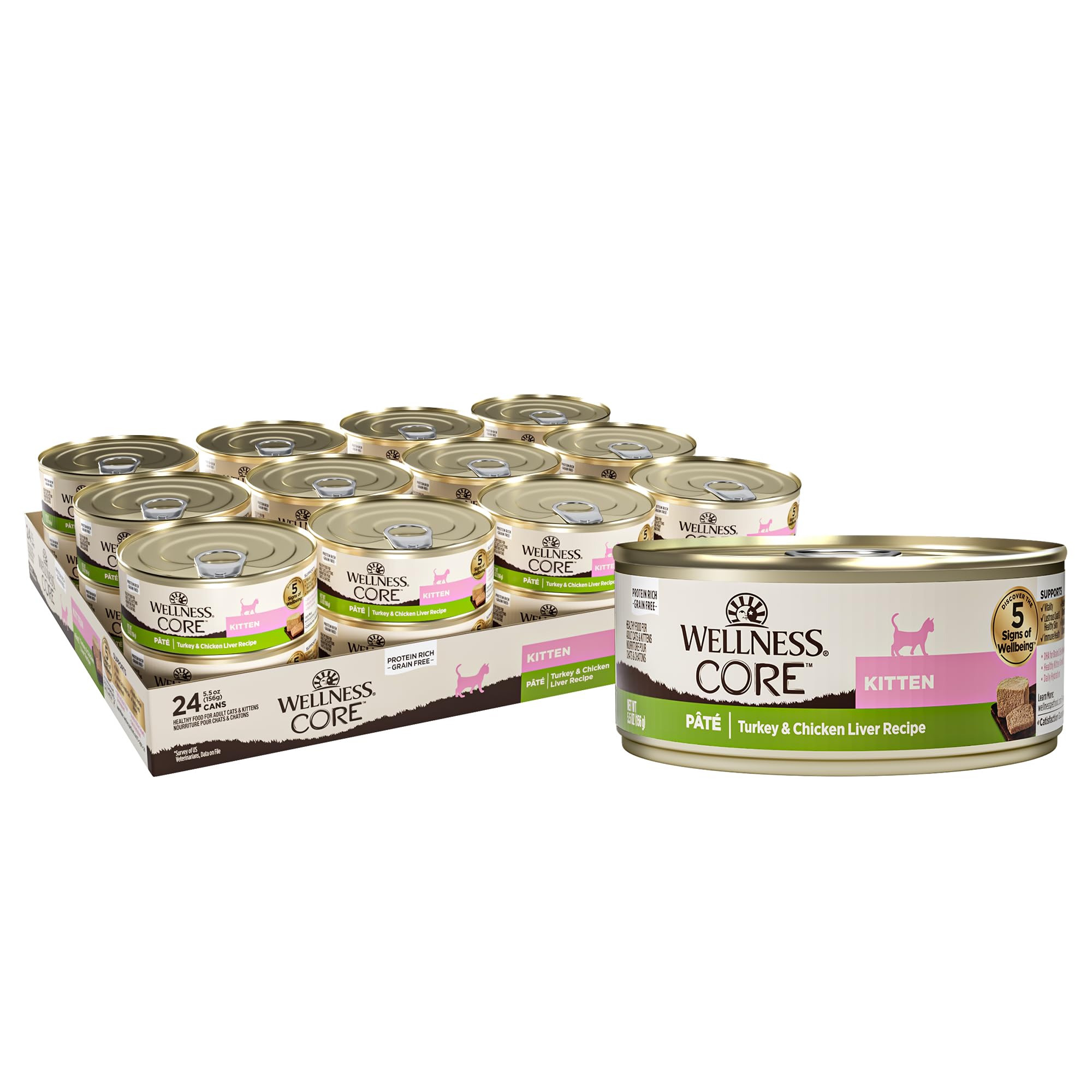 Wellness Core Pâté chaton poulet et foie, texture lisse et appétente