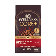 Wellness CORE+ croquettes pour chien adulte, texture croquante et protéines complètes pour l’énergie quotidienne.