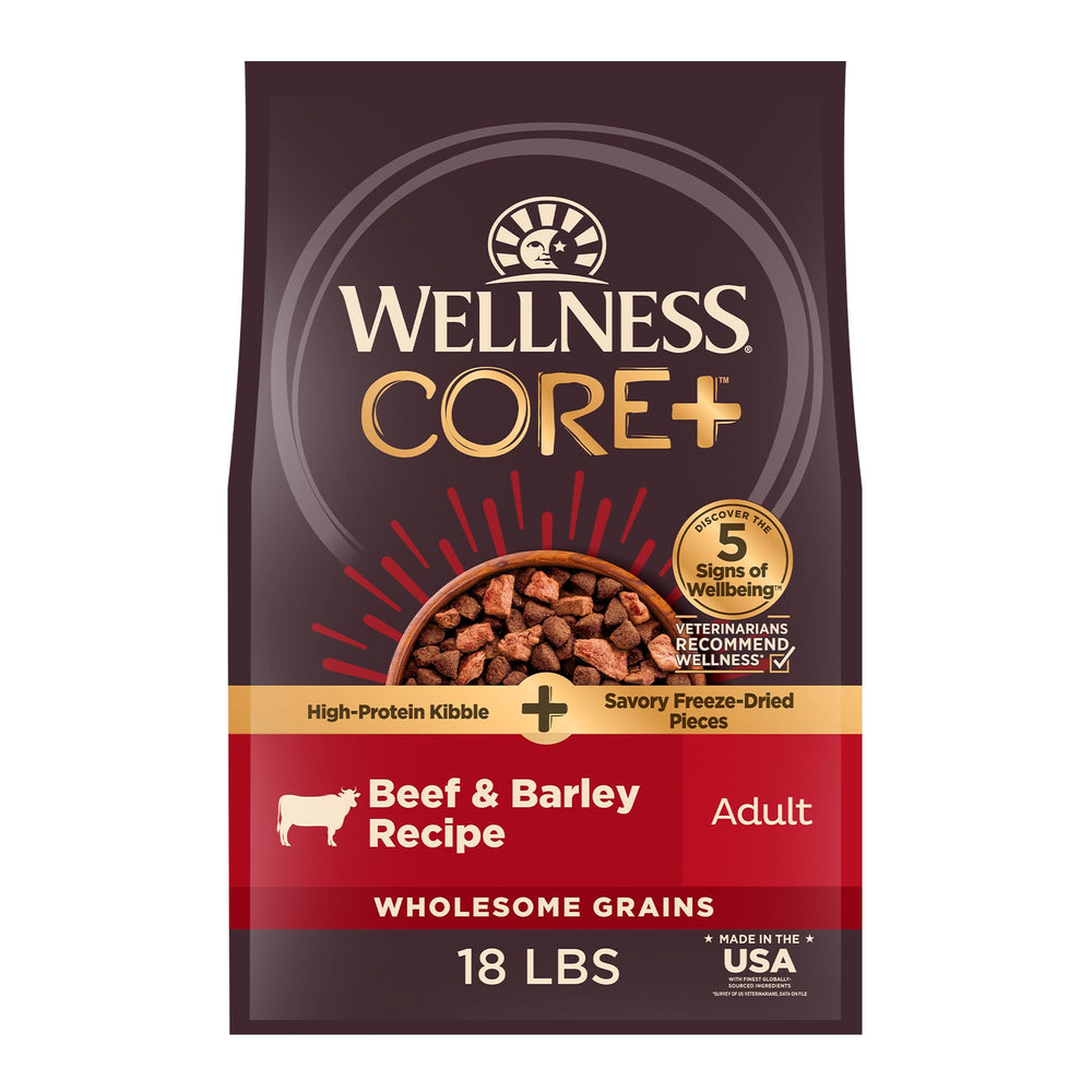 Wellness CORE+ croquettes grains complets pour chien adulte et protéines équilibrées