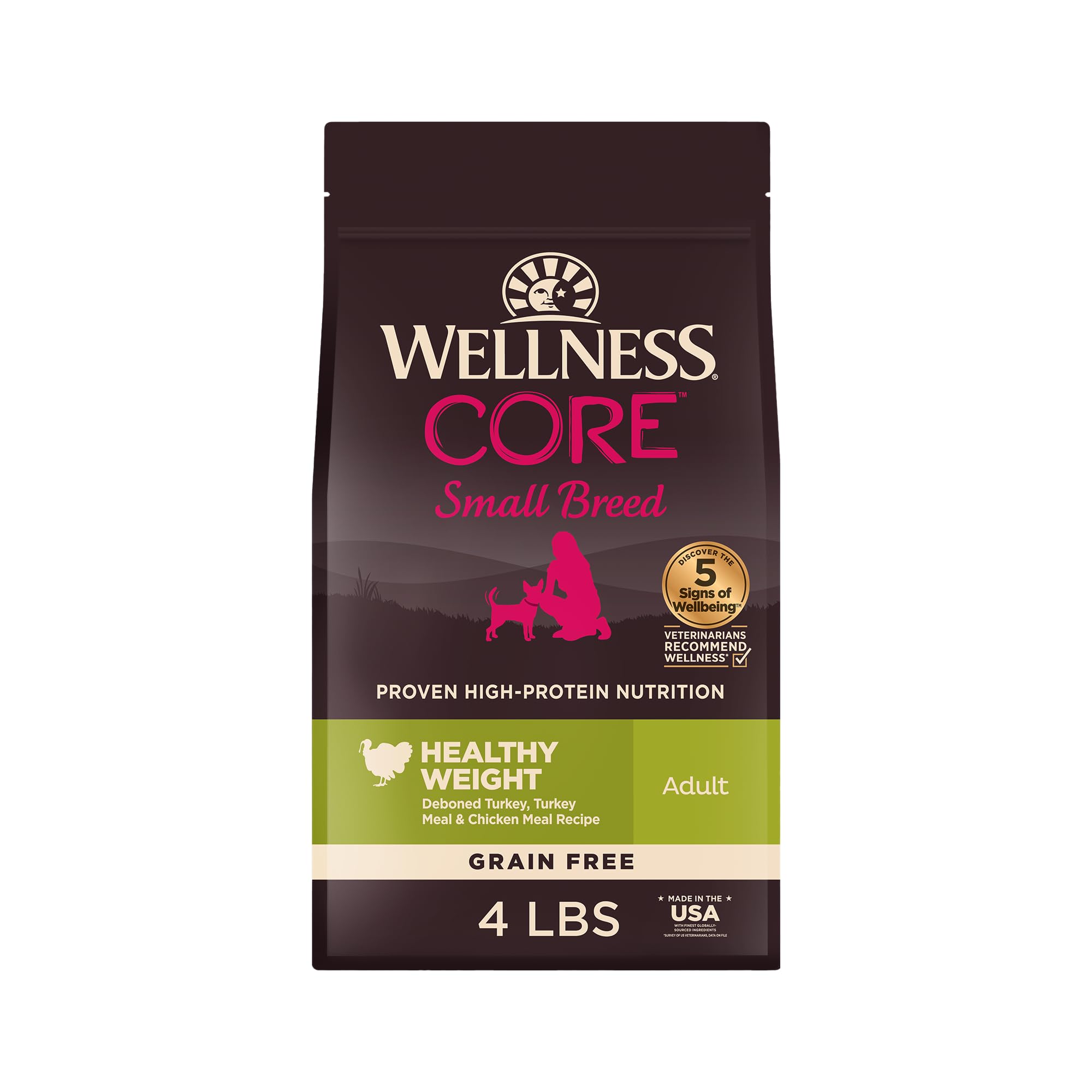 Emballage Wellness CORE Poids sain pour petit chien.