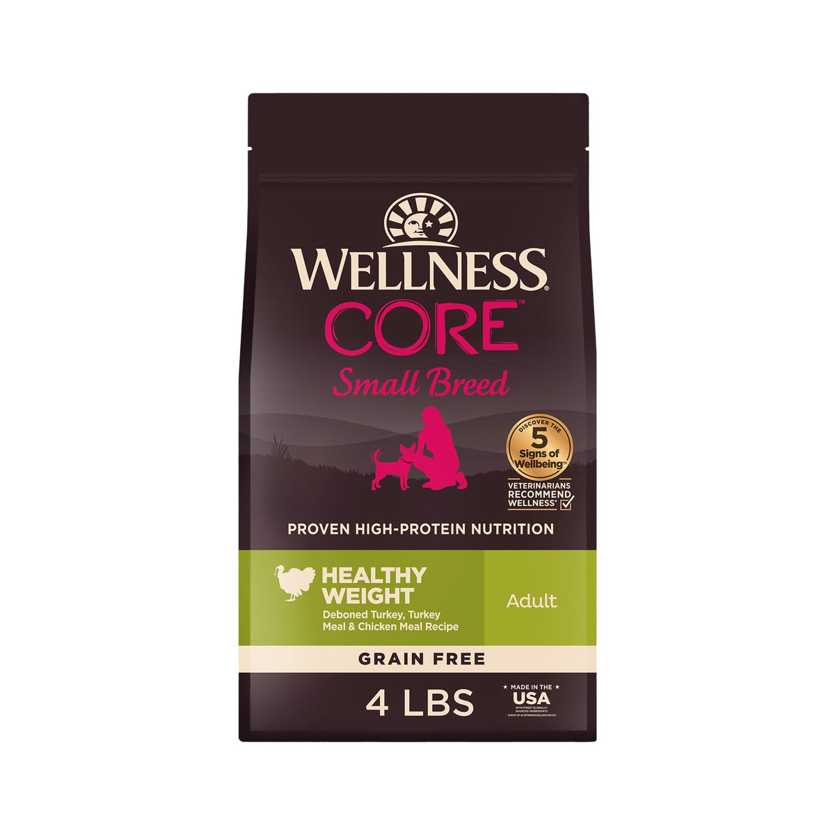 Emballage Wellness CORE Poids sain pour petit chien.