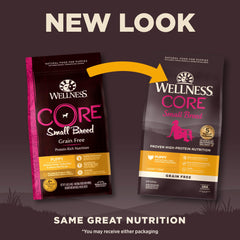Wellness Core protéine élevée dinde-saumon chiot croquettes.