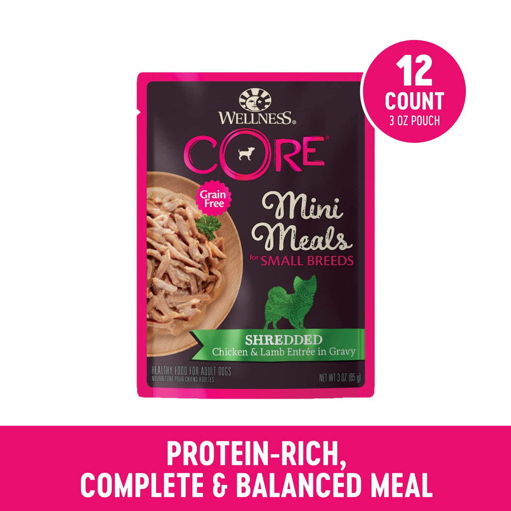 Wellness Core sachet individuel sans grain, repas pratique pour petit chien