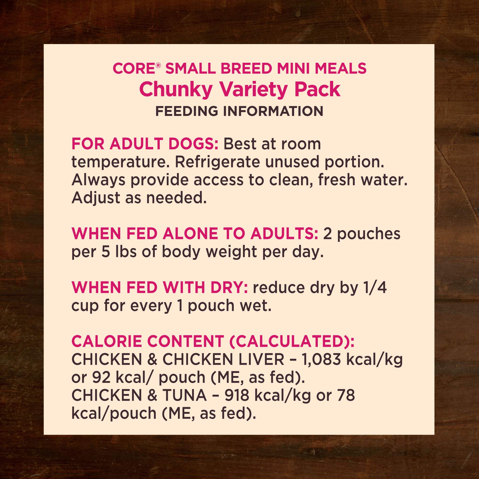 Wellness Core Sans Céréales – lot de 12 repas pour petits chiens.