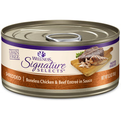 Wellness CORE Signature Selects morceaux emiettés de poulet et boeuf, protéines pour chats actifs.