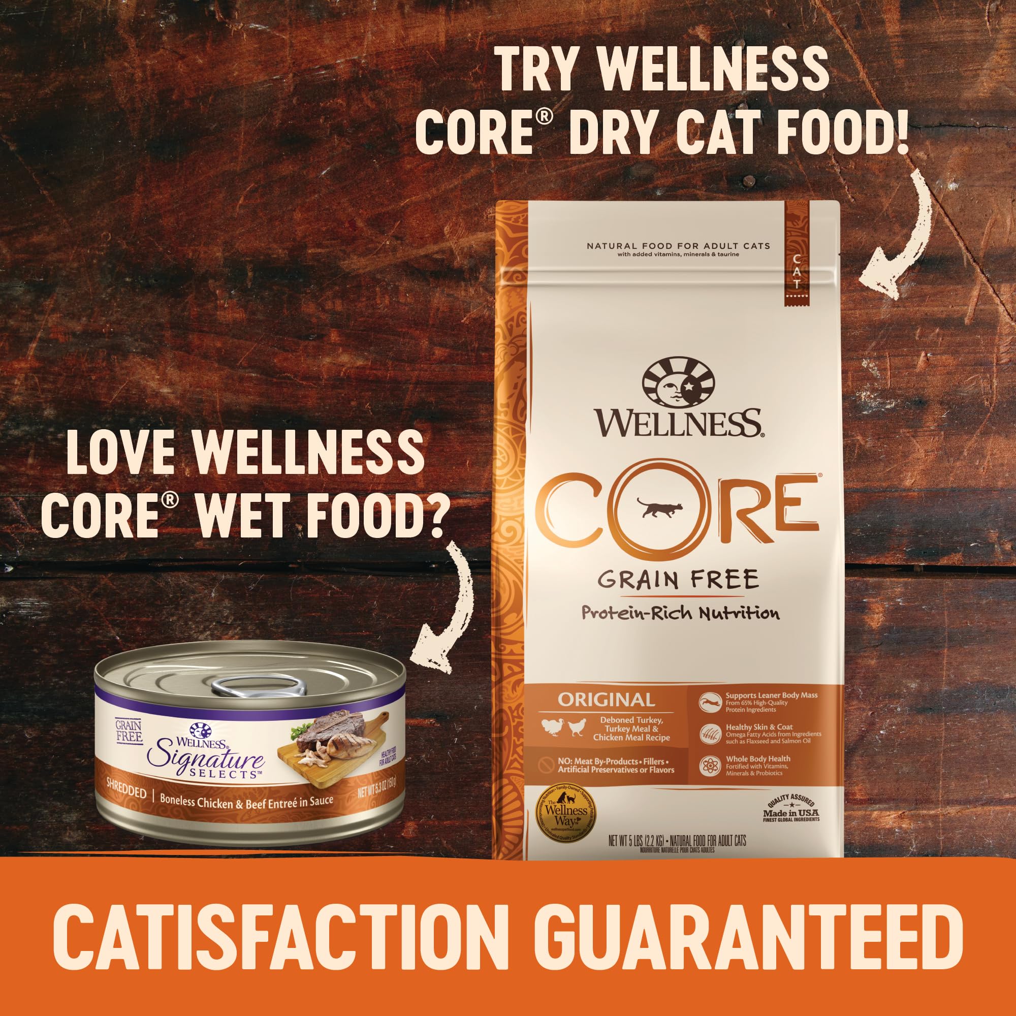 Sans céréales, grain-free, adaptée au régime naturel du chat.
