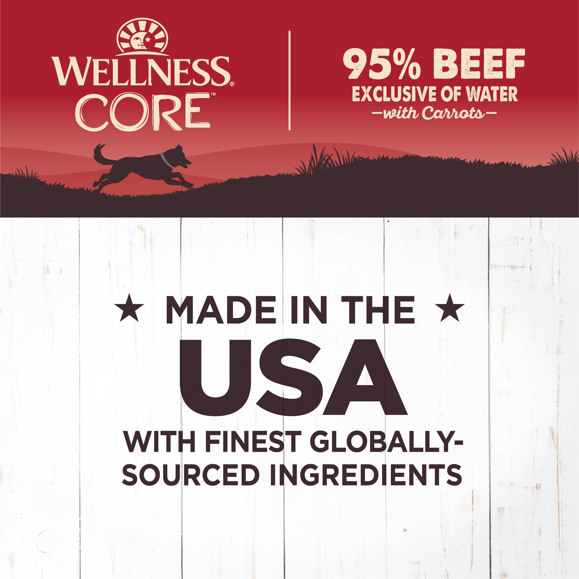 Wellness Core soutien musculaire, repas riche en protéines pour chien actif.