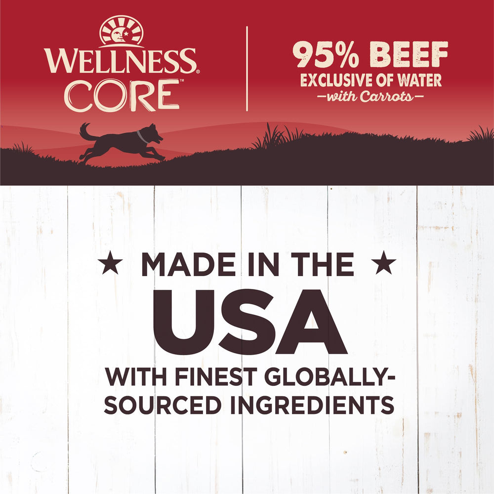 Wellness Core soutien musculaire, repas riche en protéines pour chien actif.
