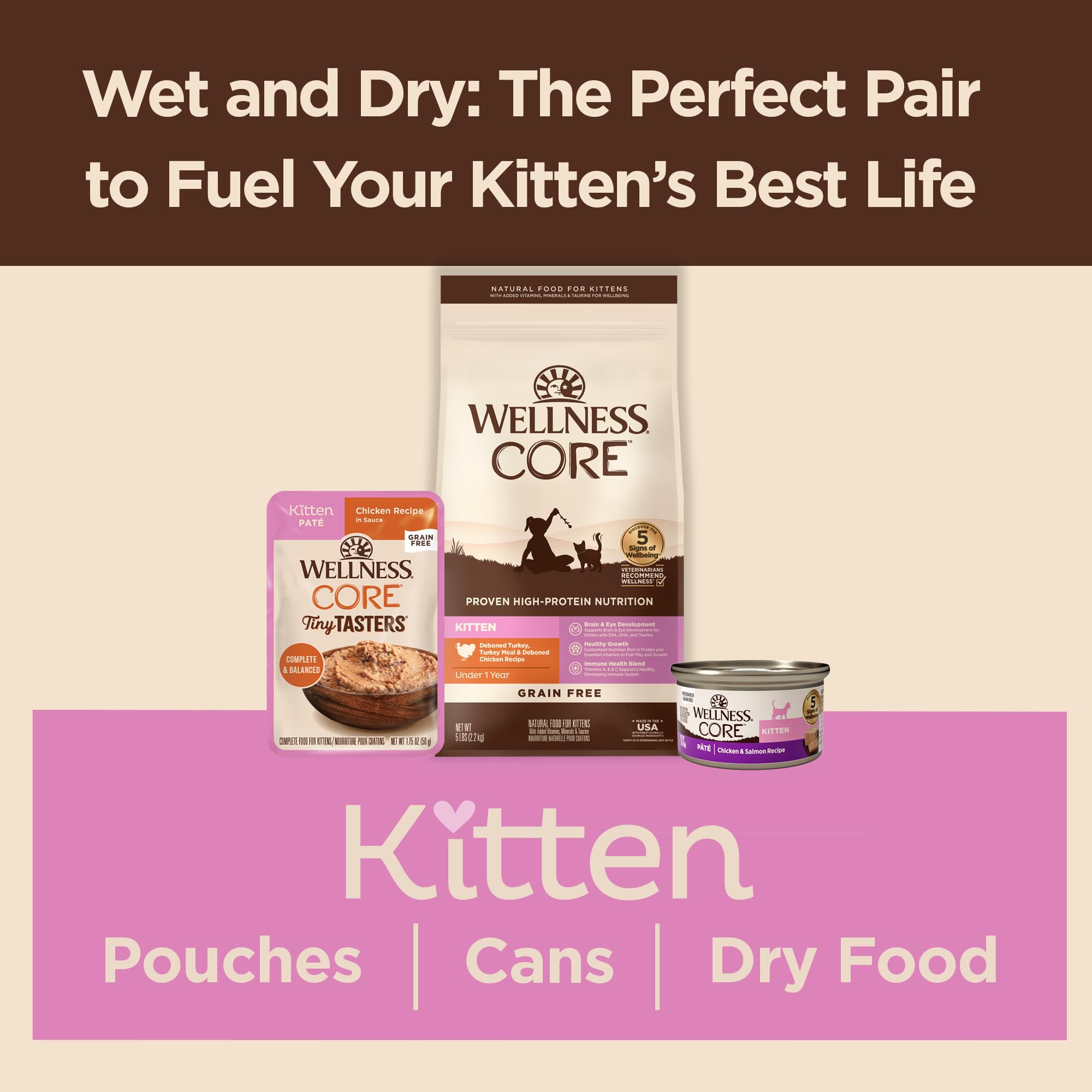 Wellness CORE Tiny Tasters – pack de 12 sachets de 50 g, pratique pour les repas quotidiens.