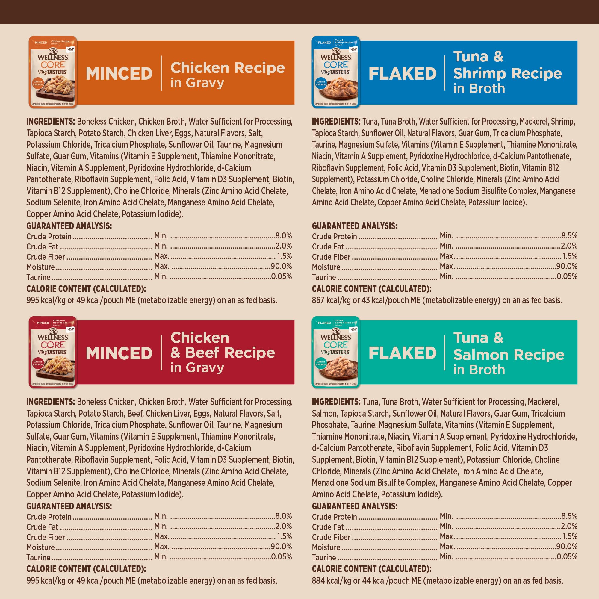 Wellness CORE Tiny Tasters, poulet hache, option pratique et savoureuse