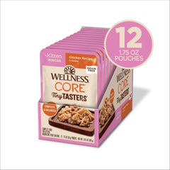 Wellness CORE Tiny Tasters sachet chaton poulet naturel : texture pate attrayante pour chaton