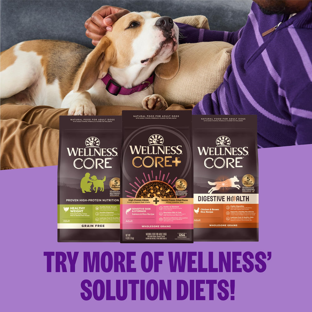 Wellness CORE usage-poids-chien-adulte: peut aider au maintien d'un poids sain.