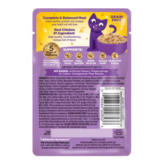 Chat heureux près d'un sachet Wellness Appetizing Entrées