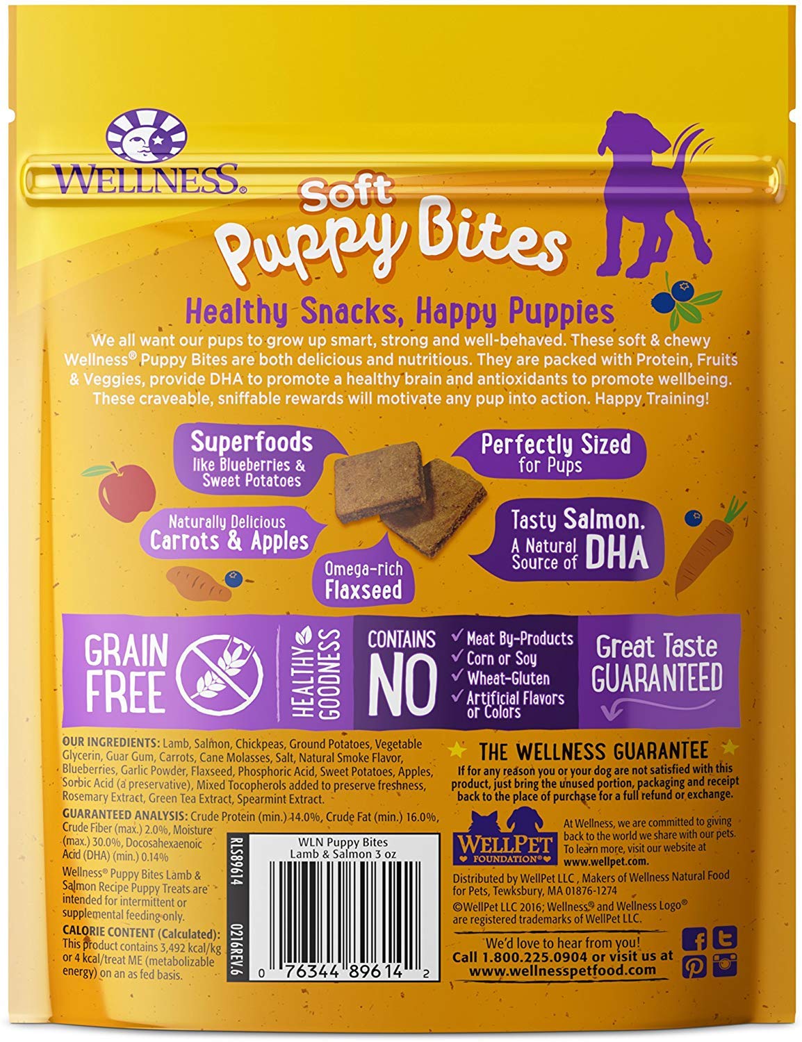 Wellness – friandises molles et petites pour chiots, texture tendre gros plan