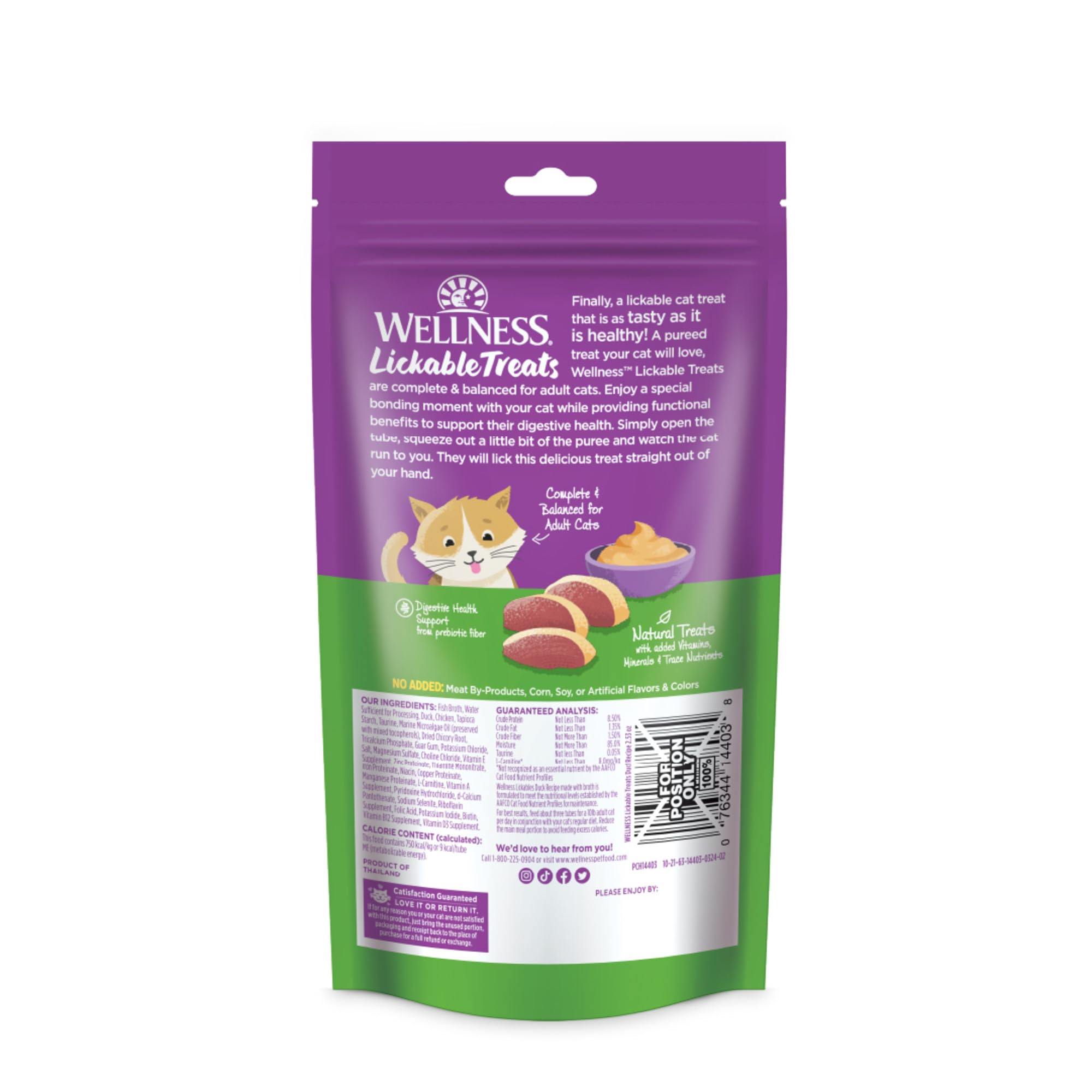 Usage quotidien Wellness: collation pratique et appétente pour chats.