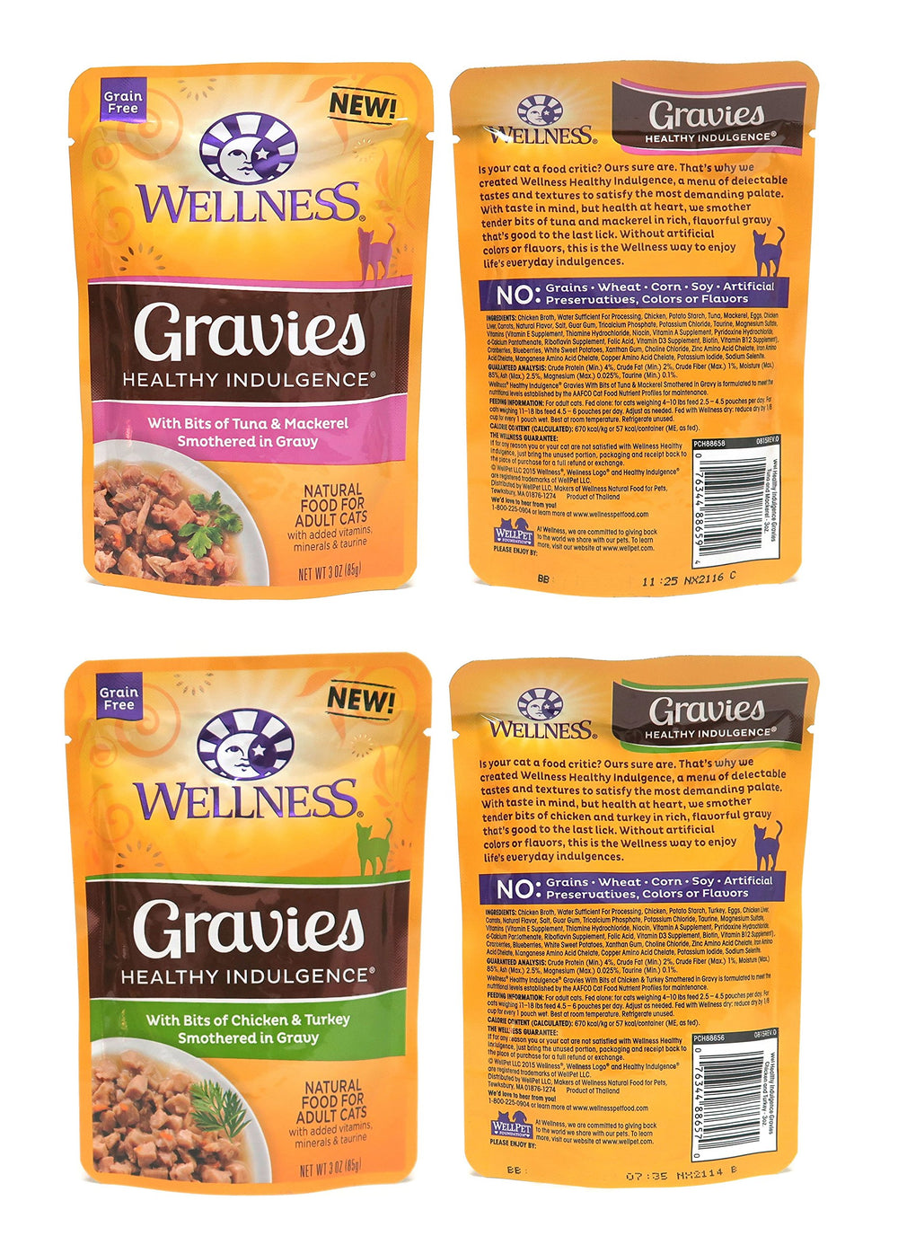 Wellness Healthy Indulgence émincés poulet et dinde en sauce légère, texture variée