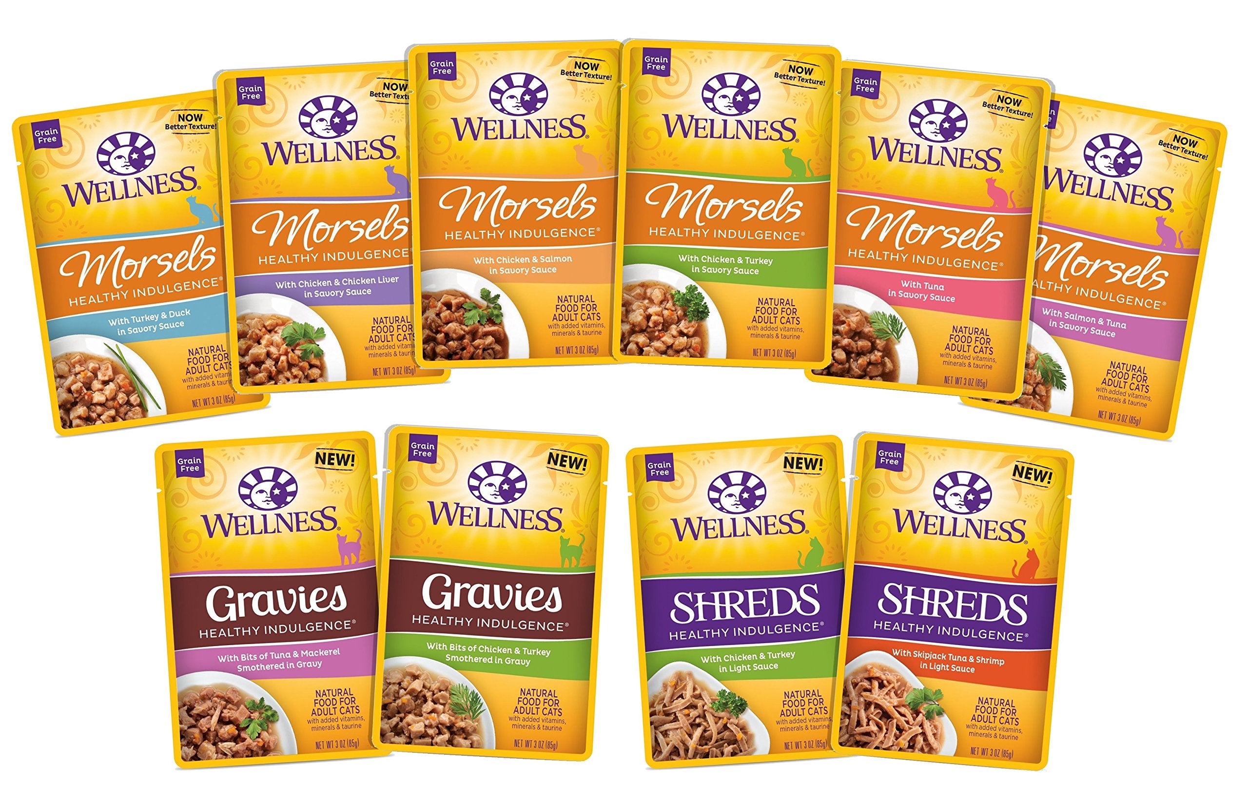 Wellness Healthy Indulgence ensemble chat, sachets variés, 10 saveurs, 3 oz chacun