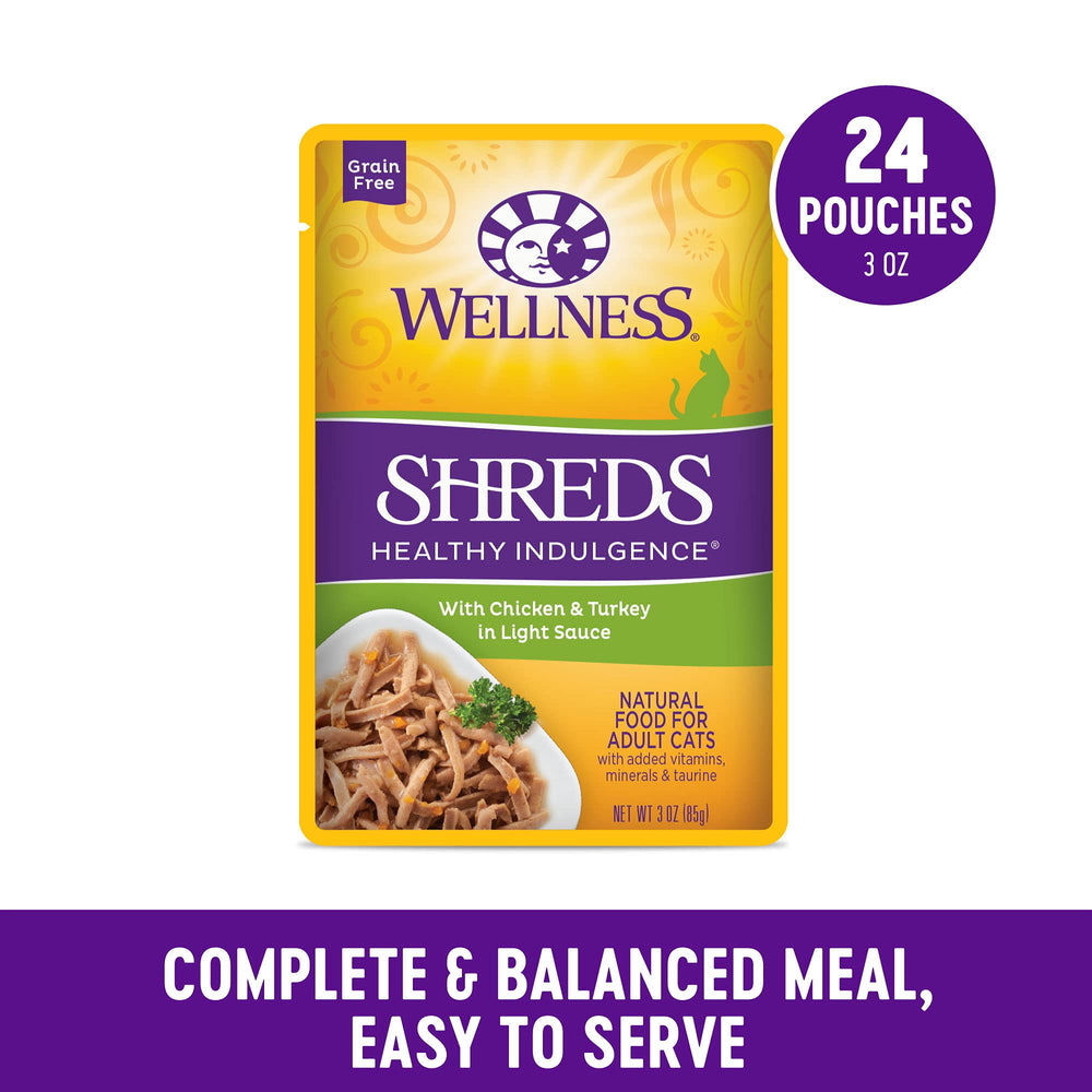 Wellness Healthy Indulgence sachet jus poulet-dinde, texture savoureuse et hydratante.