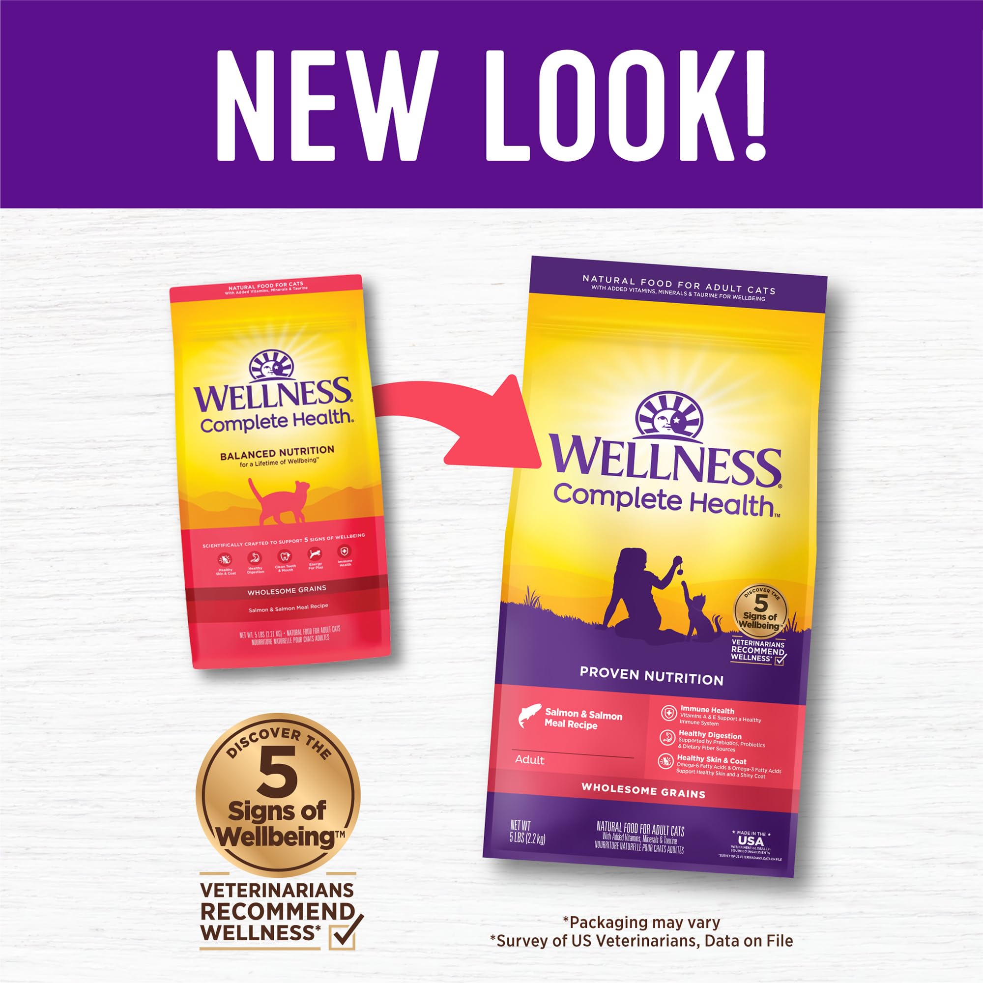 Wellness-ingrédients-naturels-chat-adulte-saumon: ingrédients naturels et alimentation équilibrée.